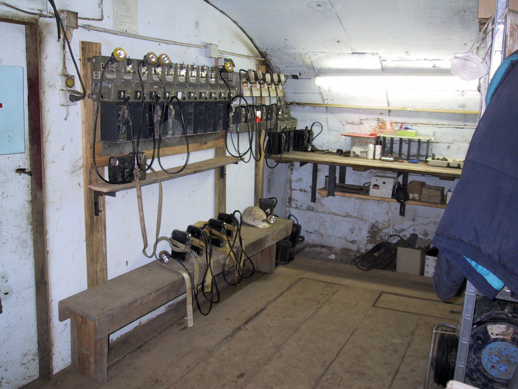 Laderaum für Grubenlampen