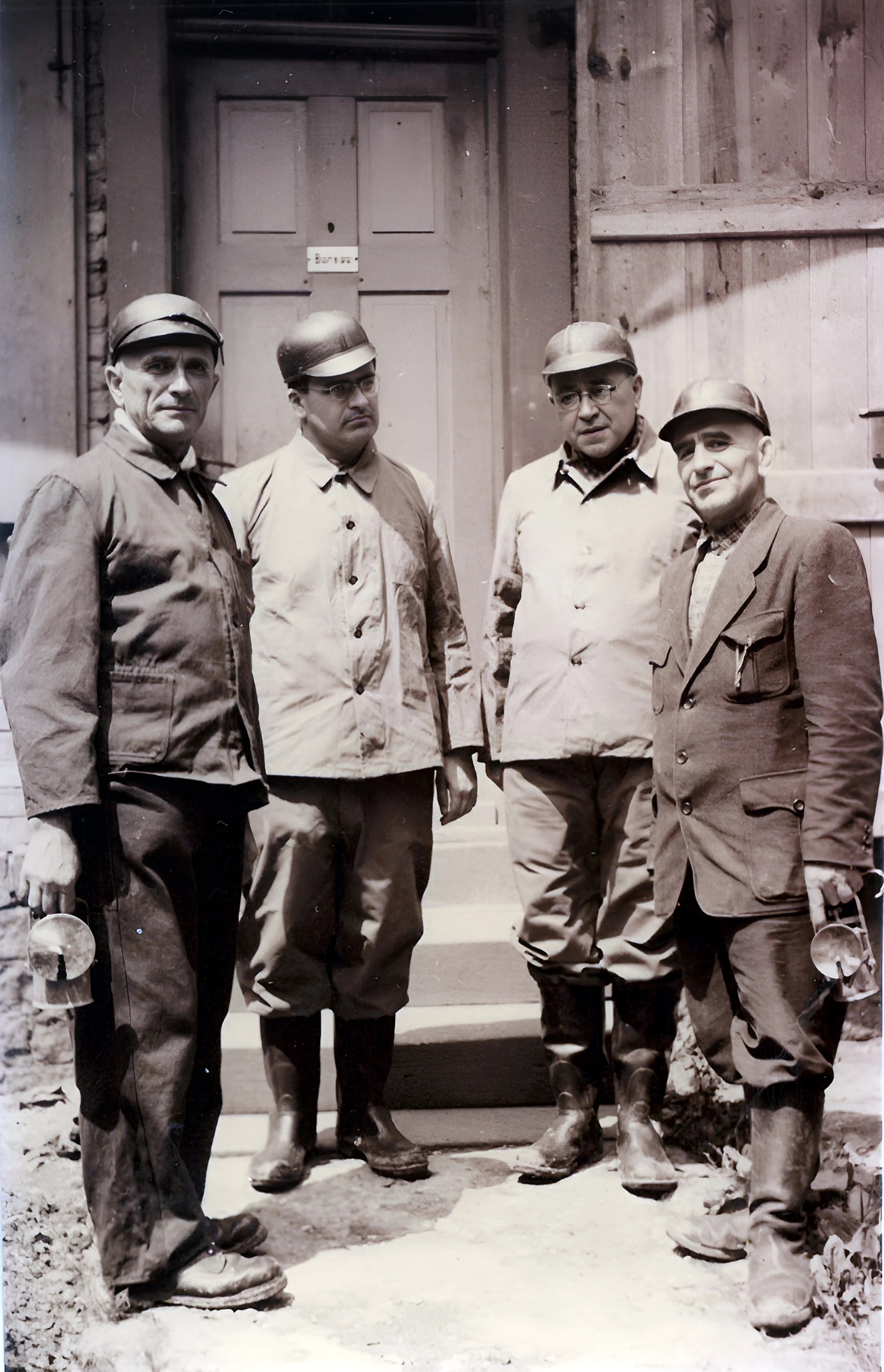 Bischof Julius Döpfner besucht das Klingenberger Tonbergwerk, 1953