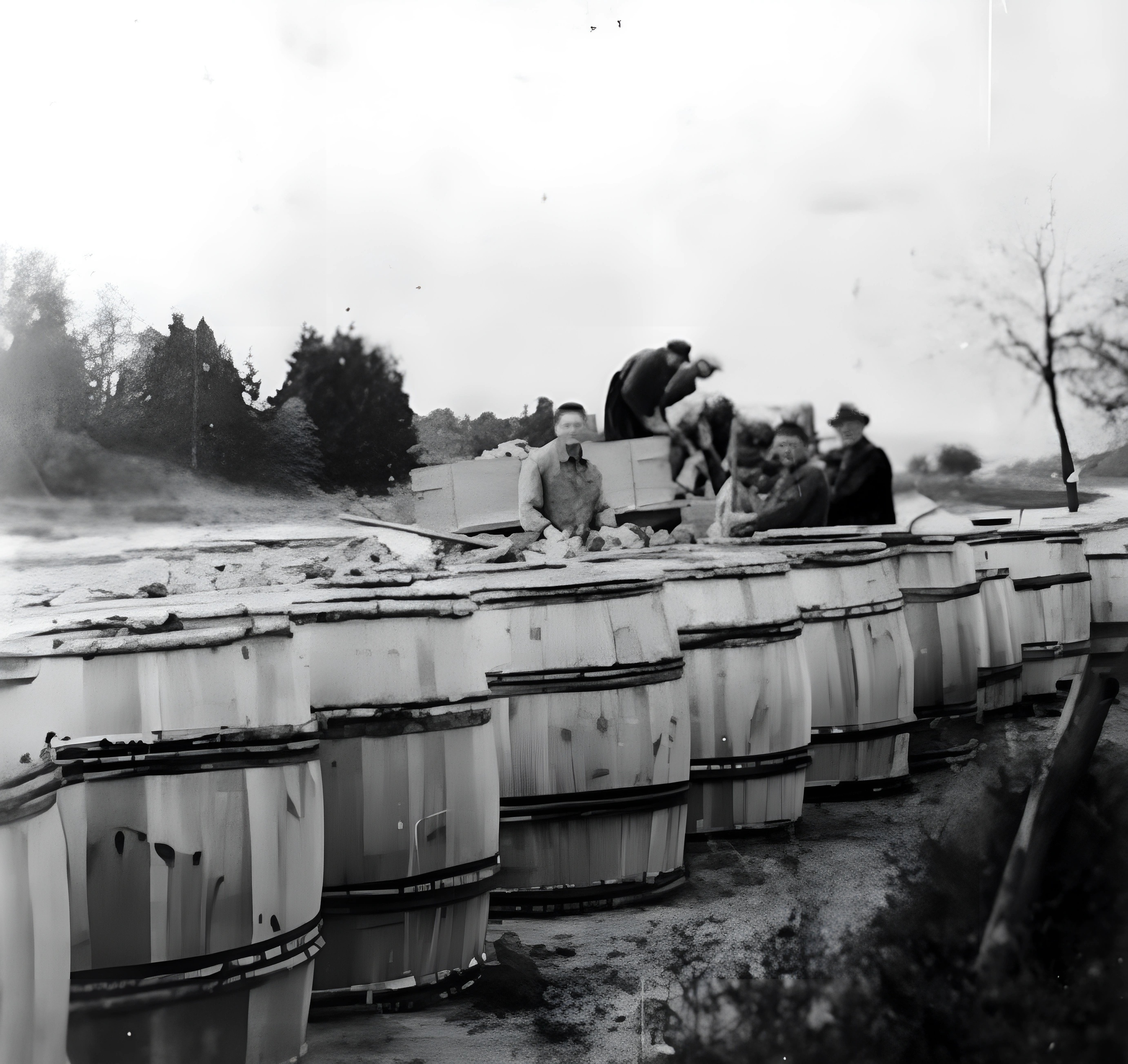 Tonverladung am Mainufer