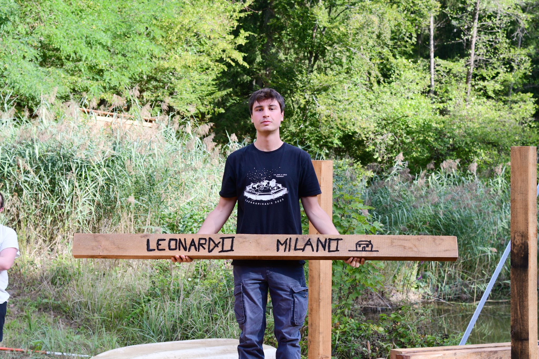 Leonardo aus Italien mit seiner persönlichen Planke