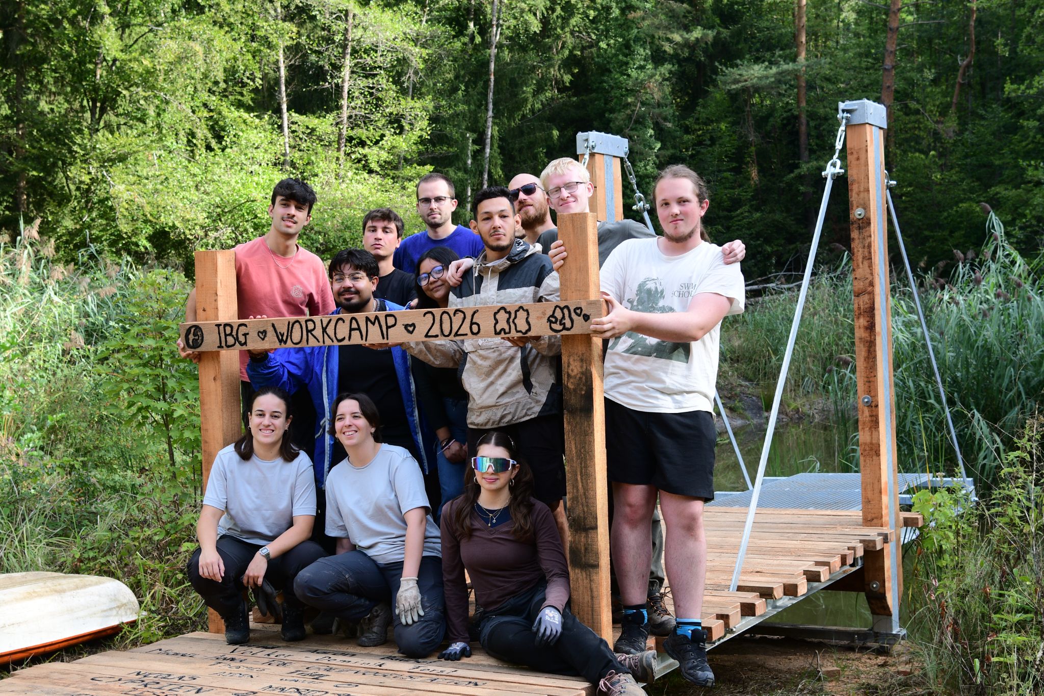 Gruppenfoto am Steg