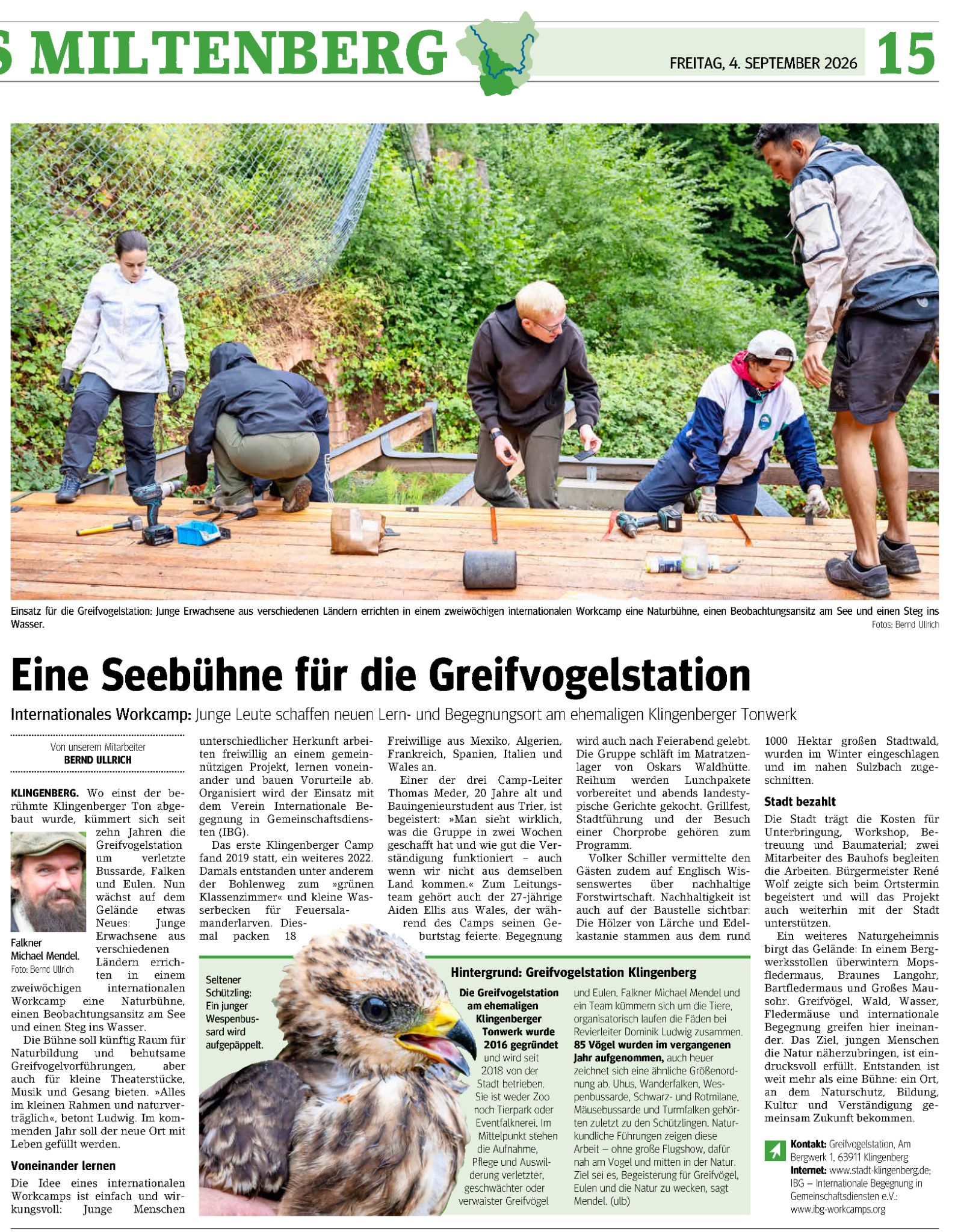 Zeitungsbericht über das Internationale Workcamp 2026