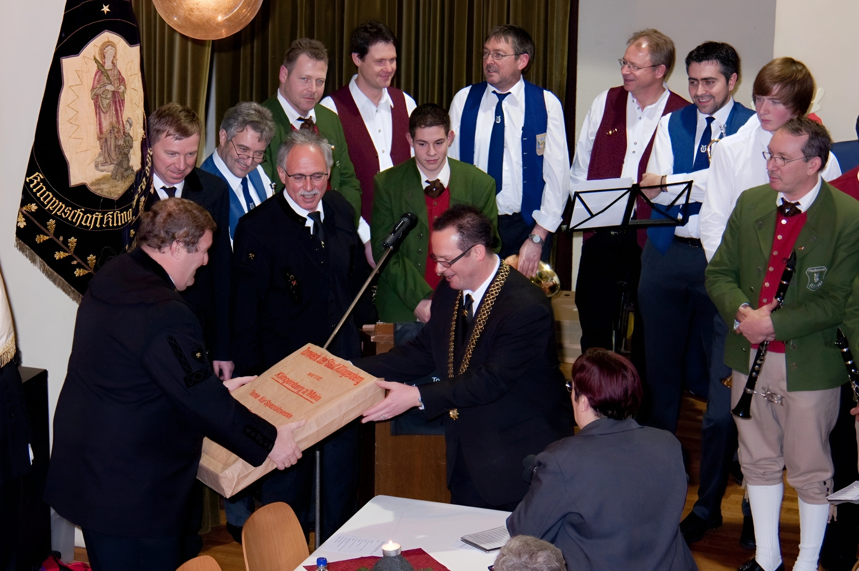 Während der Feier im Pfarrheim