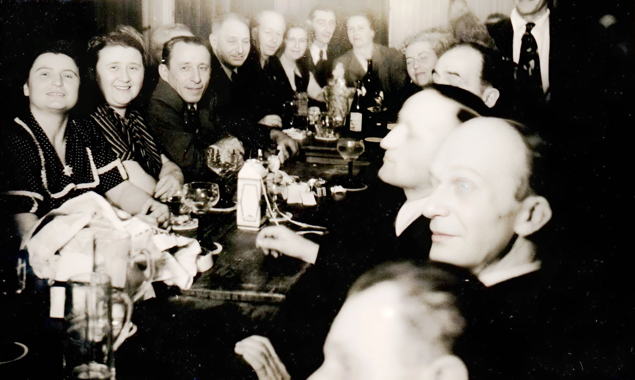 Weihnachtsfeier beim Angelsportverein Klingenberg um 1955