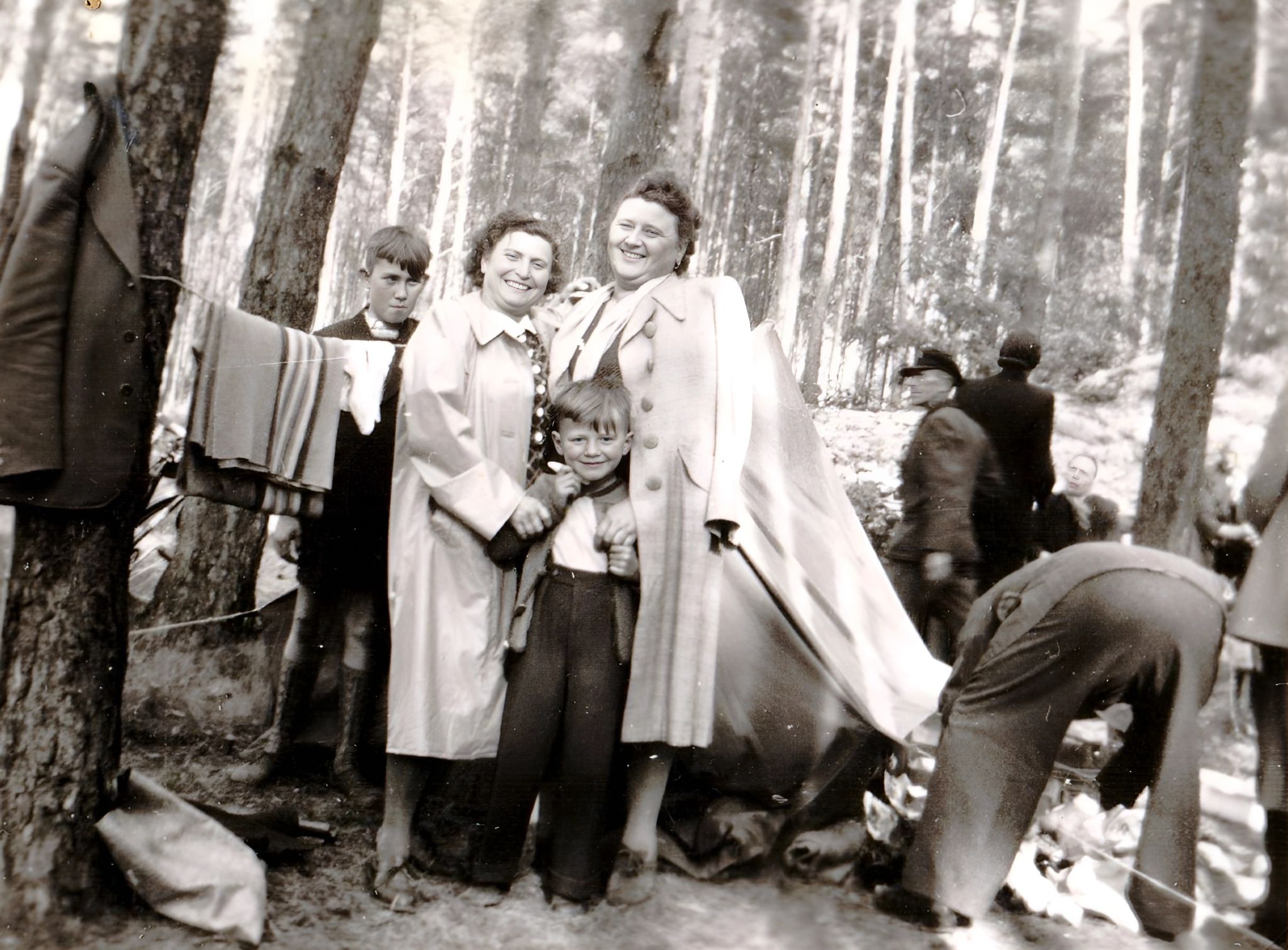 Waldpicknick beim Angelsportverein Klingenberg in Bürgstadt 1955