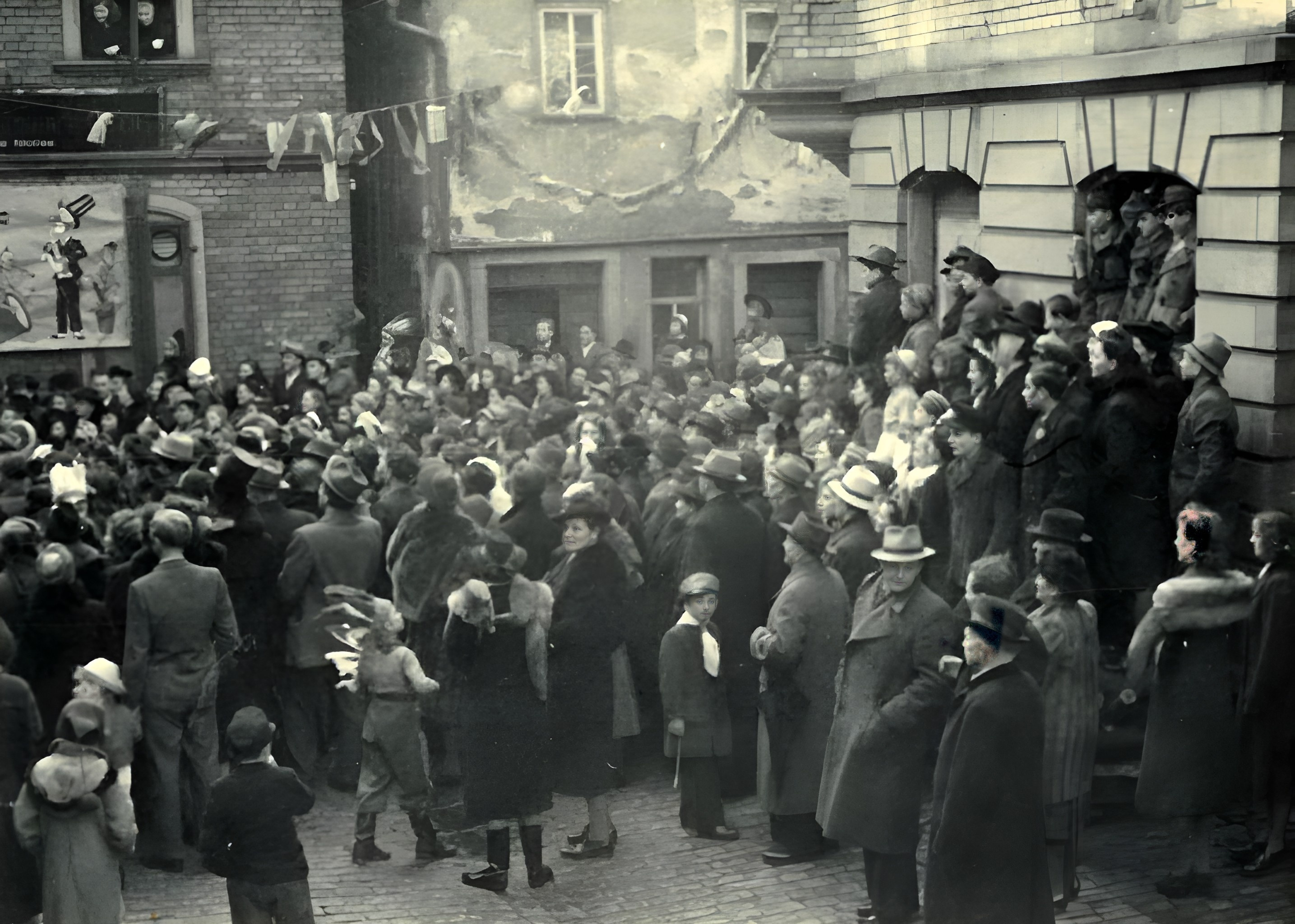 Versammlung der Fröschgass-Union in der Mainstraße.
