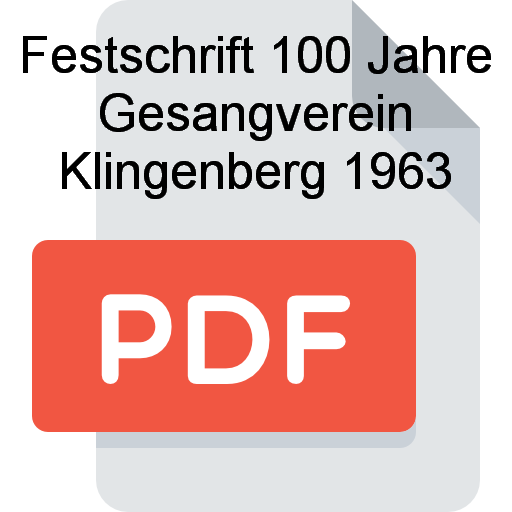 Z Festschrift 100 Jahre Gesangverein Klingenberg 1963
