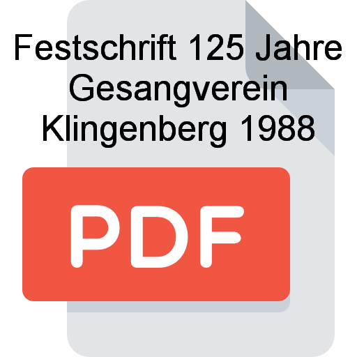 Z Festschrift 125 Jahre Gesangverein Klingenberg 1988