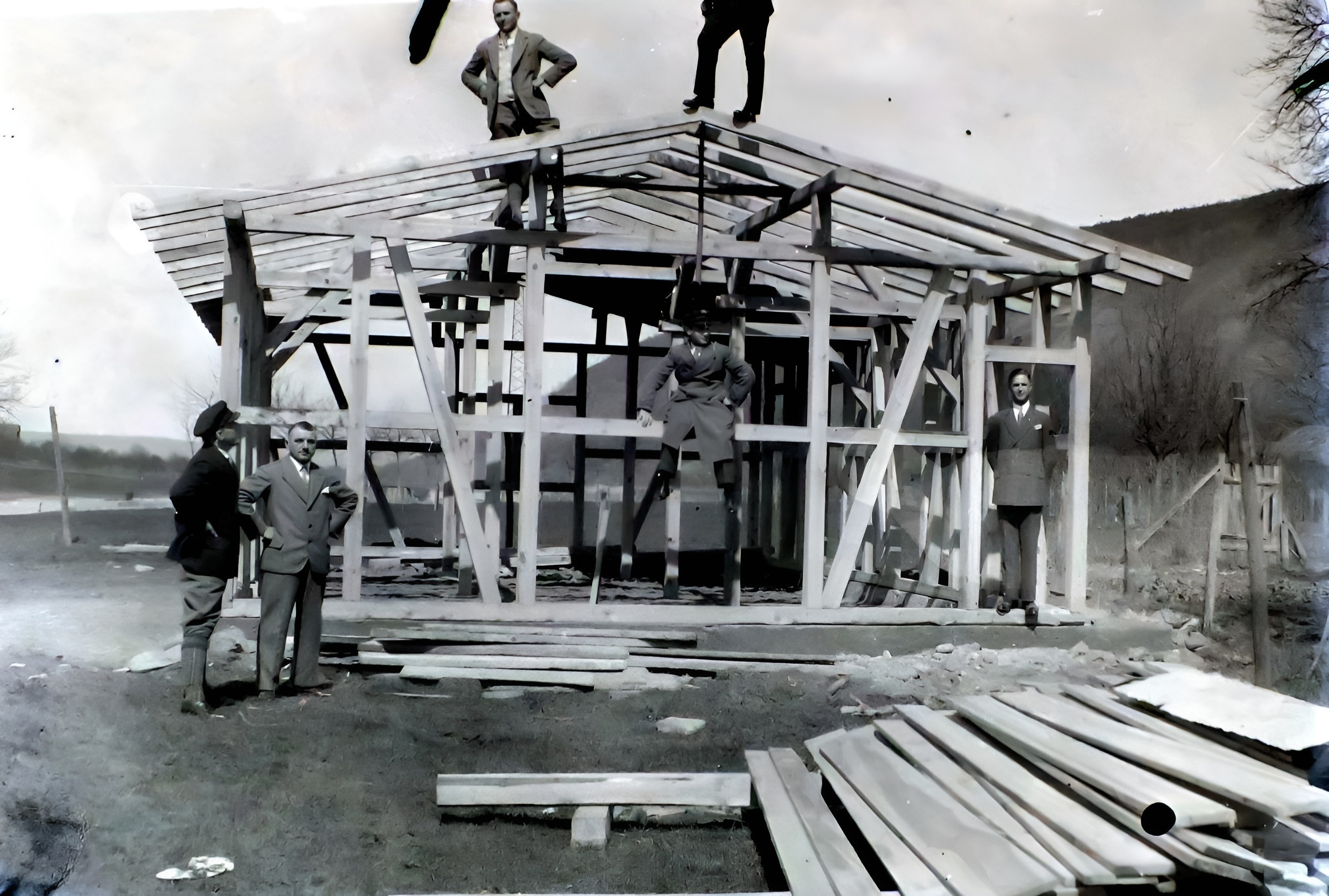 Bau des Bootshauses