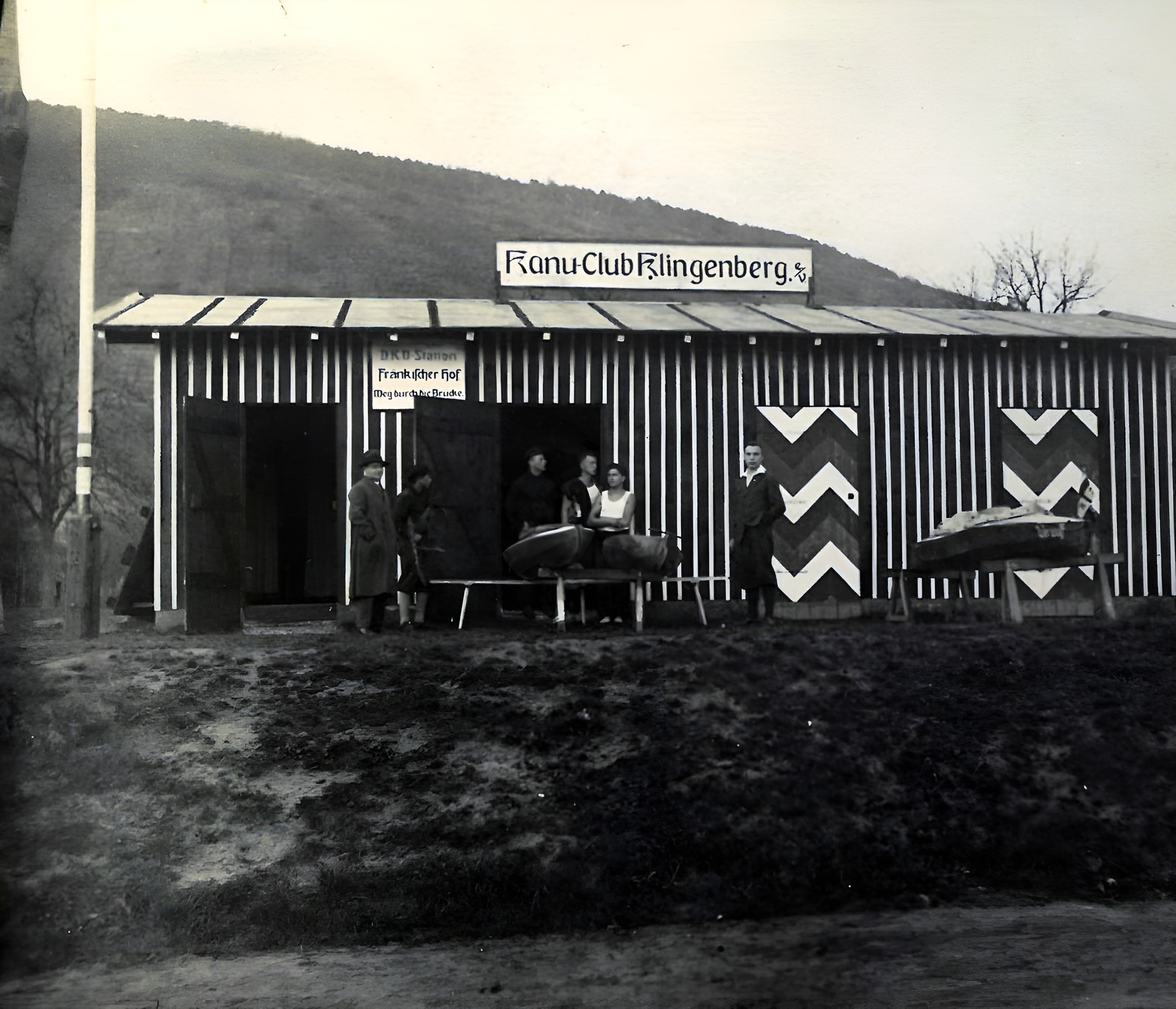 Am Bootshaus um 1930