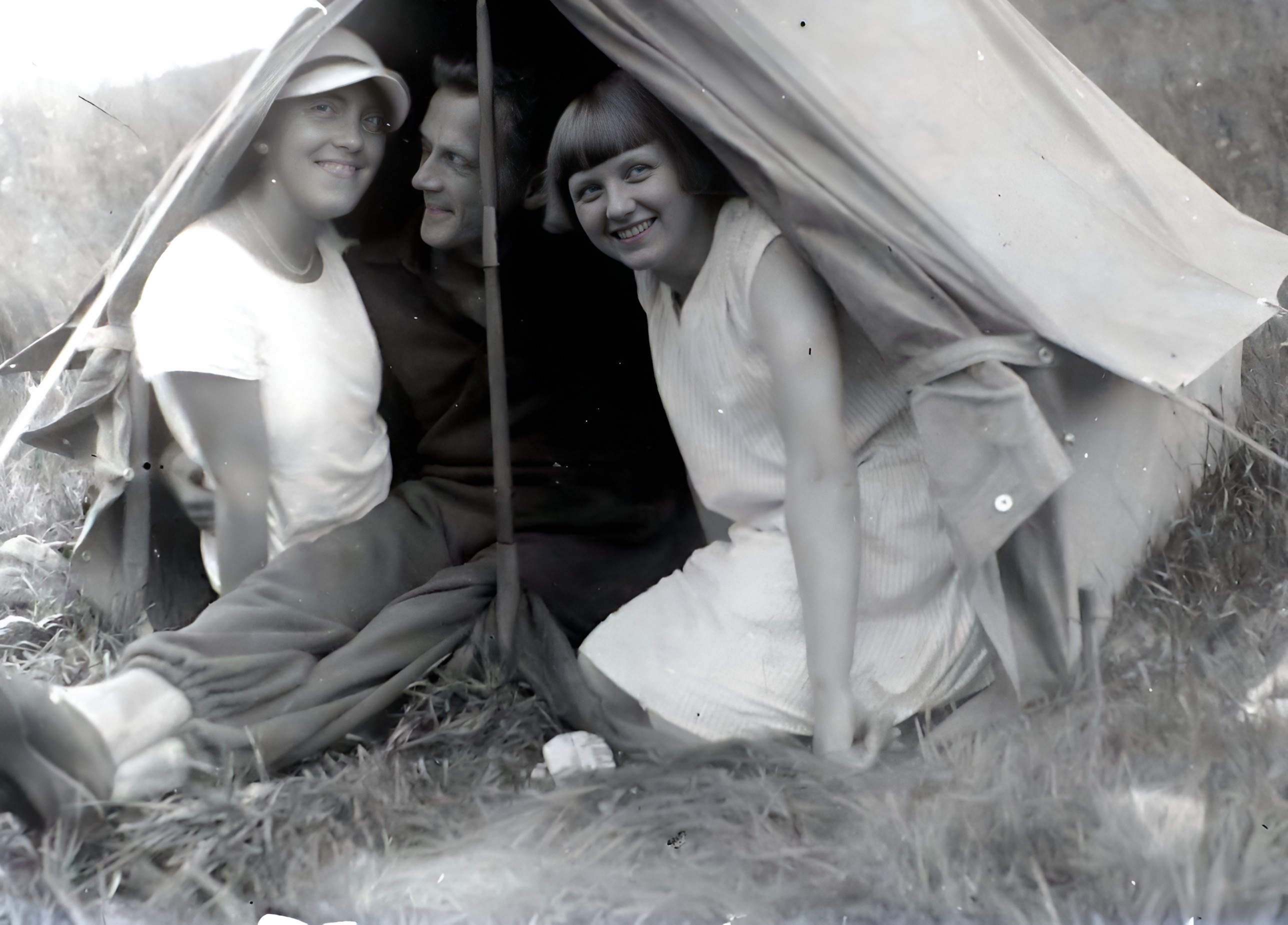 Beisammensein im Zelt