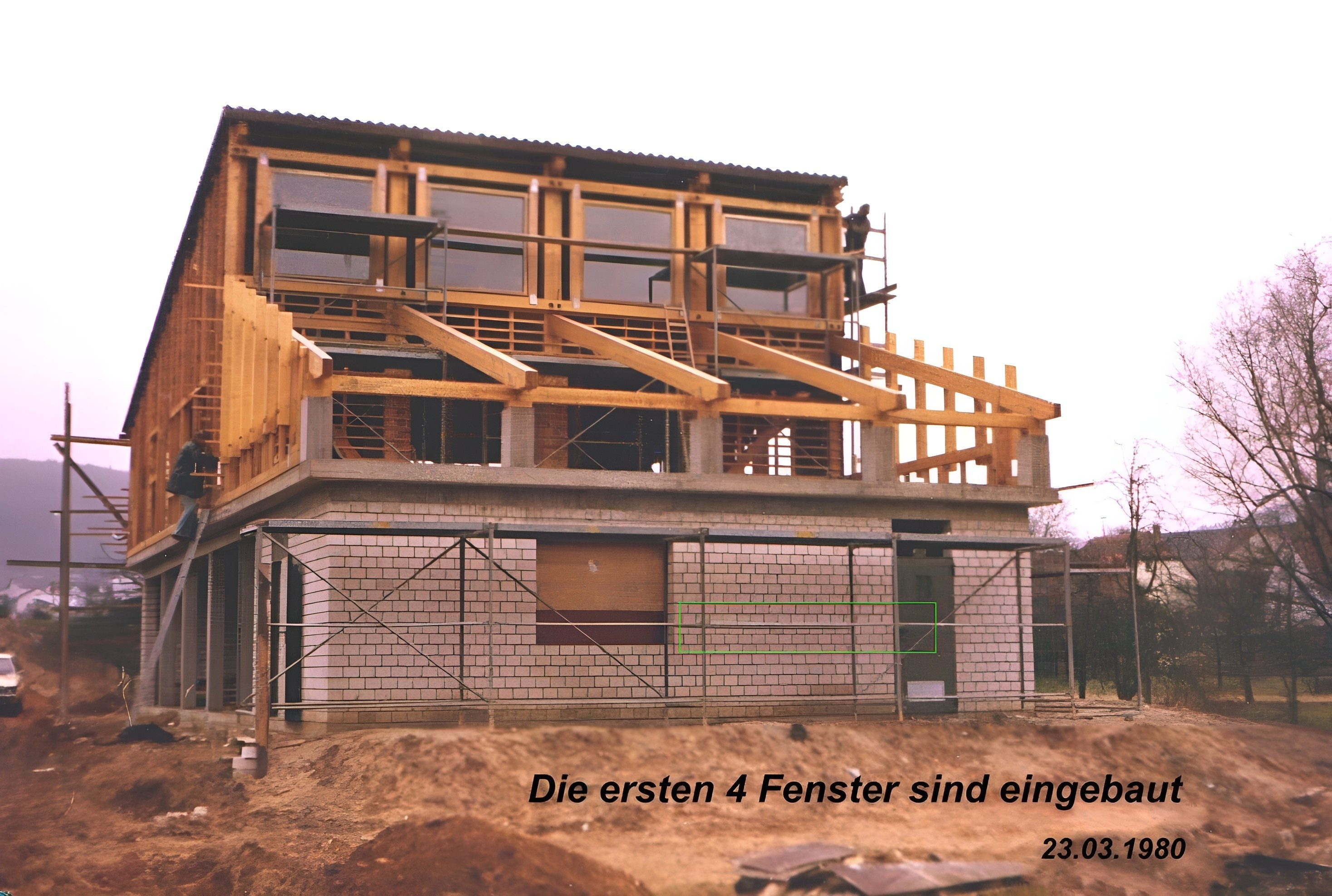 Bau des neuen Bootshauses