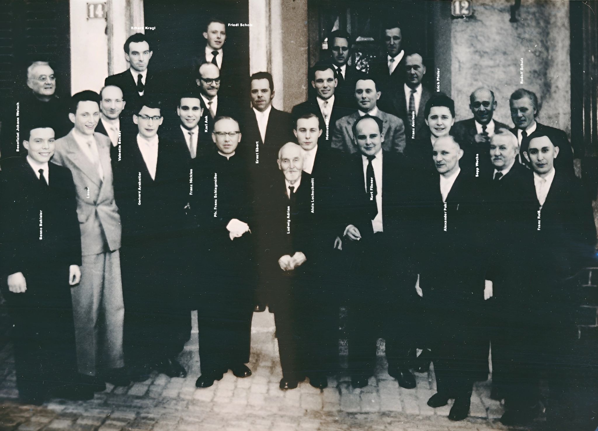 Gruppenfoto der Kolpingsfamilie um 1958