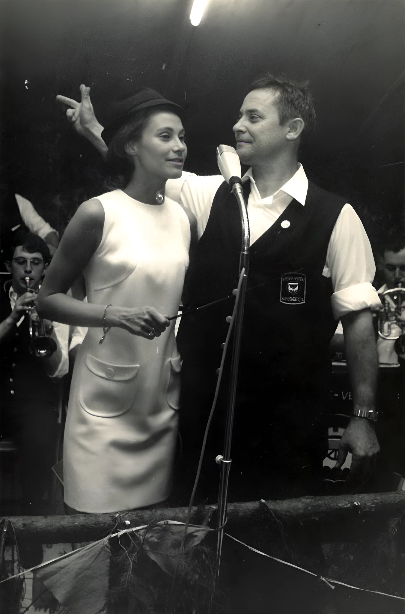 Ursula Wiegand und Karl Gernhart beim Betriebsfest der Fa. Wiegand 1970