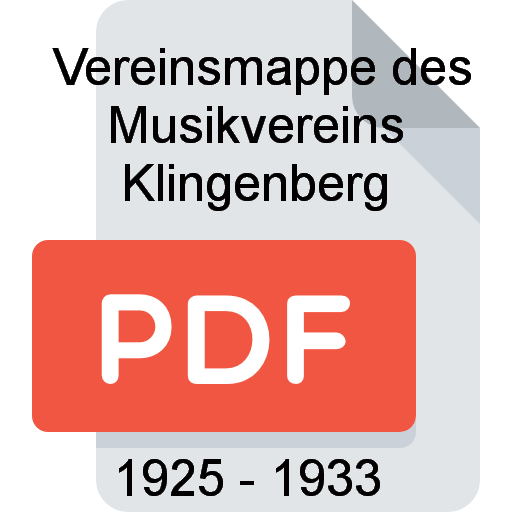 Z Festmappe des Musikvereins Klingenberg 1925