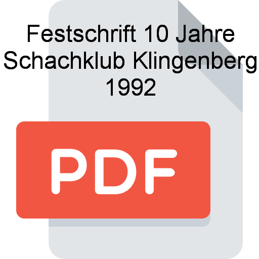 Z Festschrift 10 Jahre Schachklub Klingenberg 1992