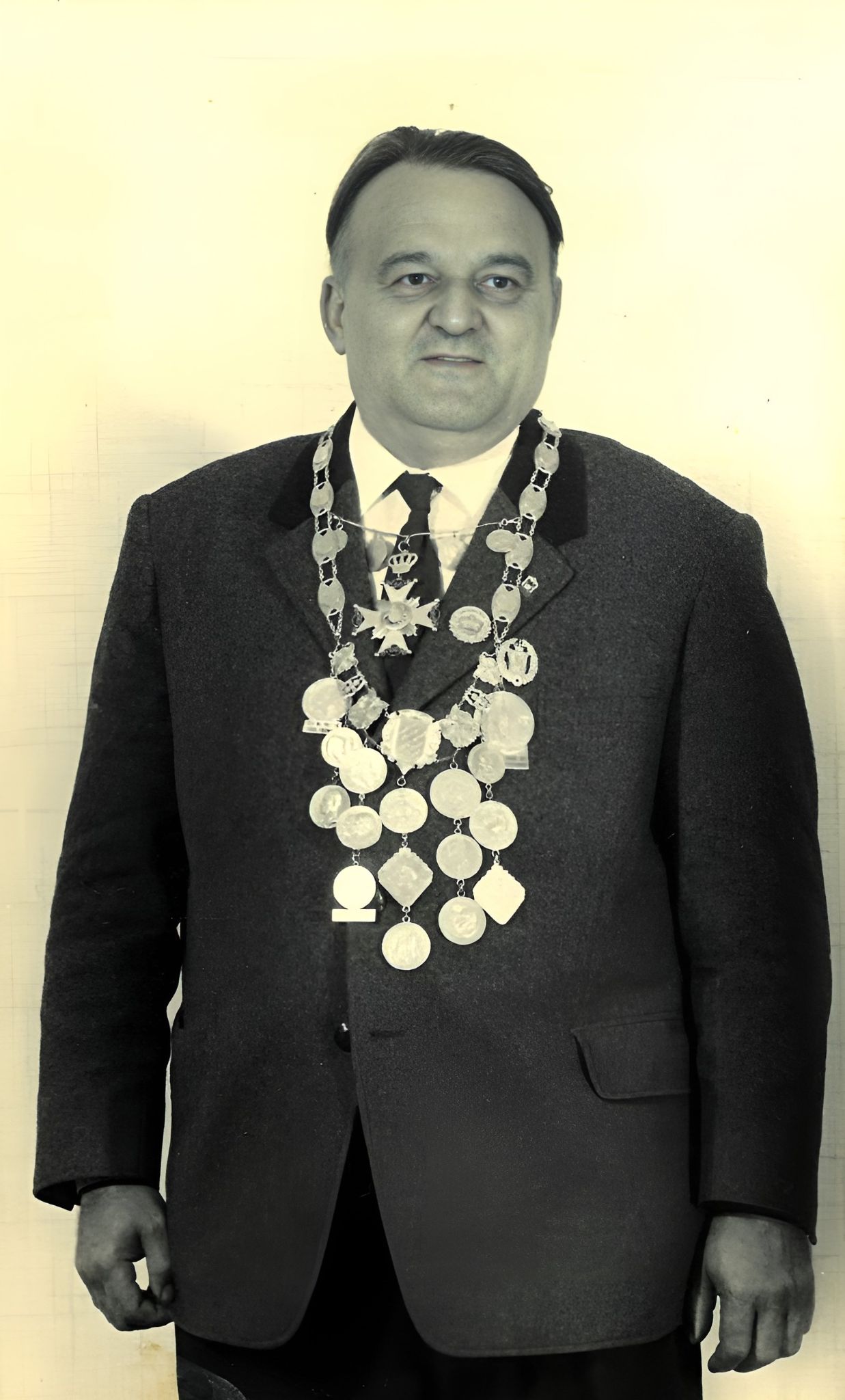 Schützenkönig Hermann Pfister 1958