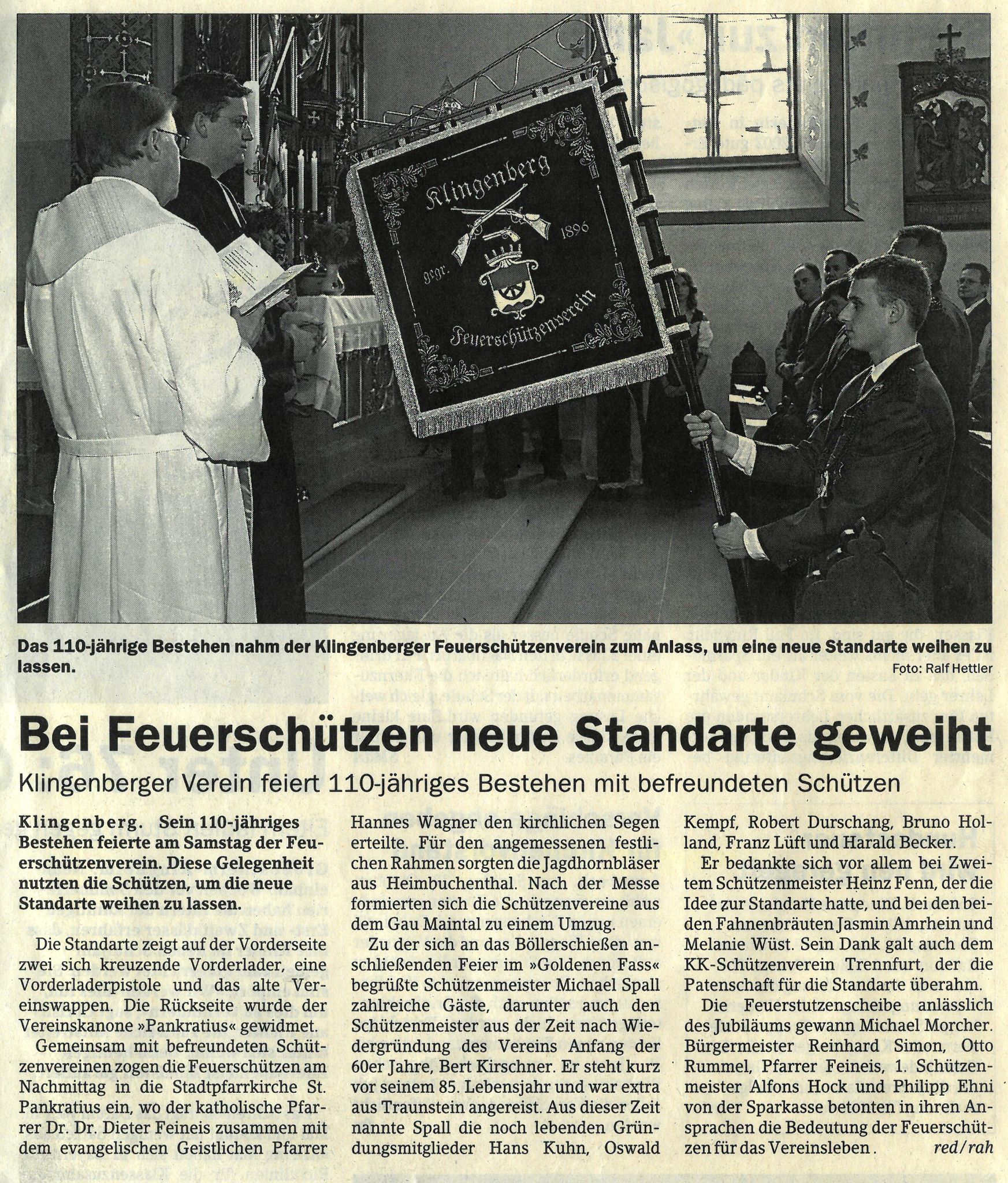 Zeitungsbericht vom 29. Mai 2006