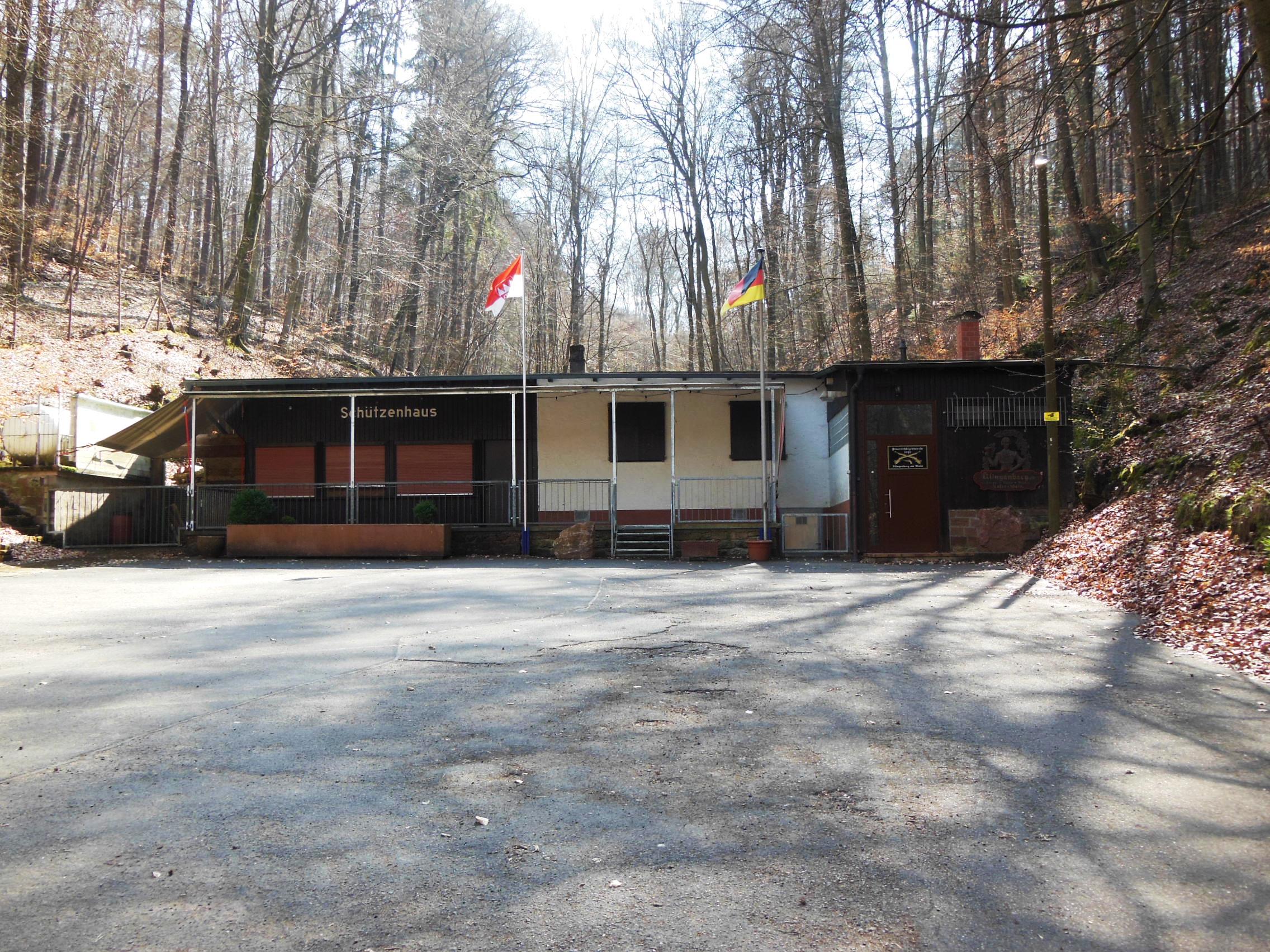 Das Schützenhaus des Feuerschützenvereins Klingenberg