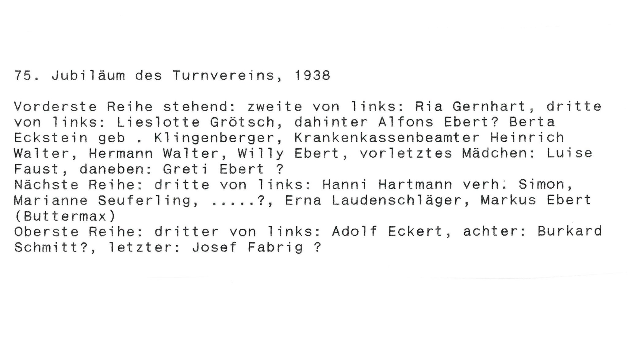 Gruppenbild Beschriftung