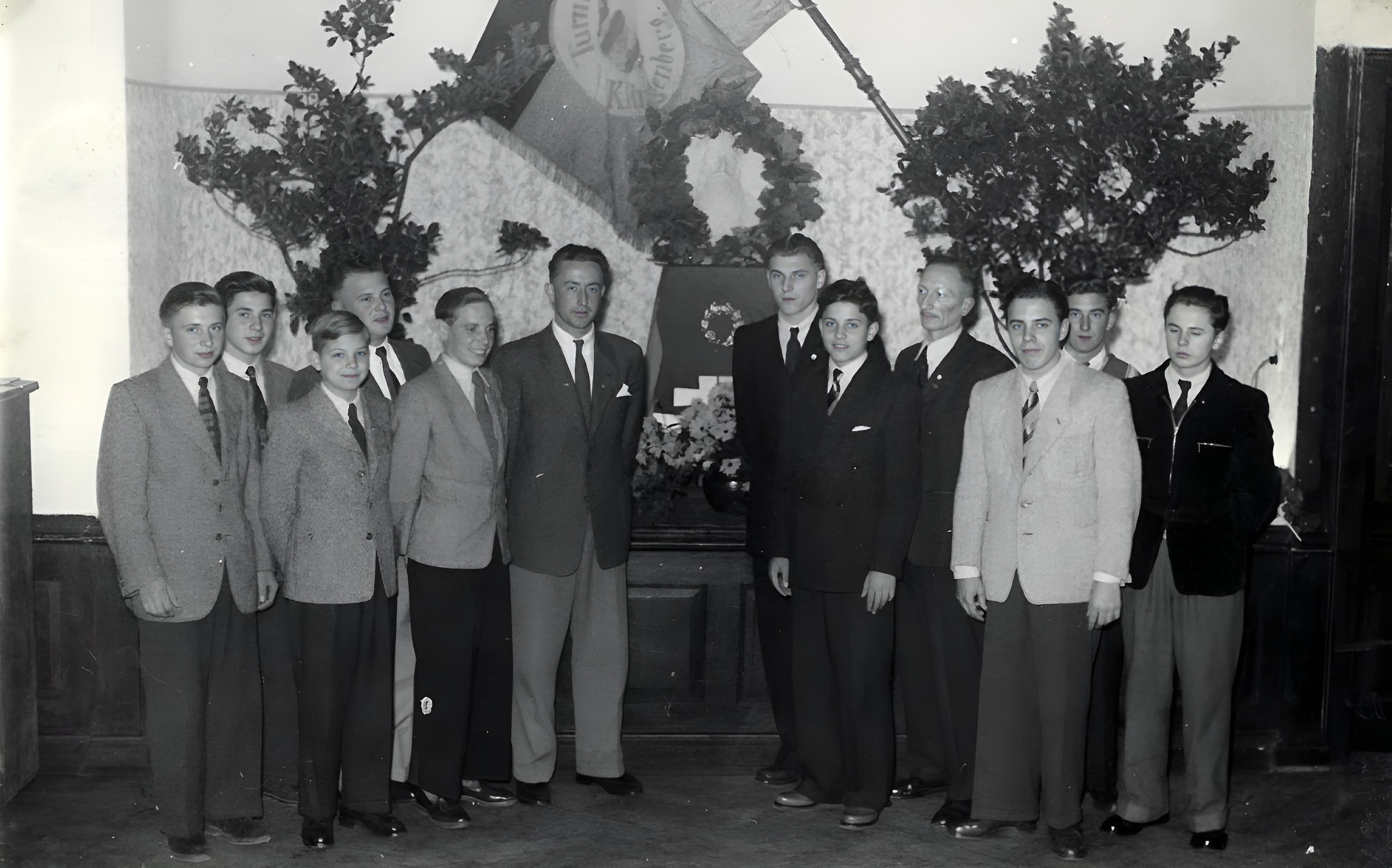 Siegerfeier im Gasthaus zum Hirschen im März 1954