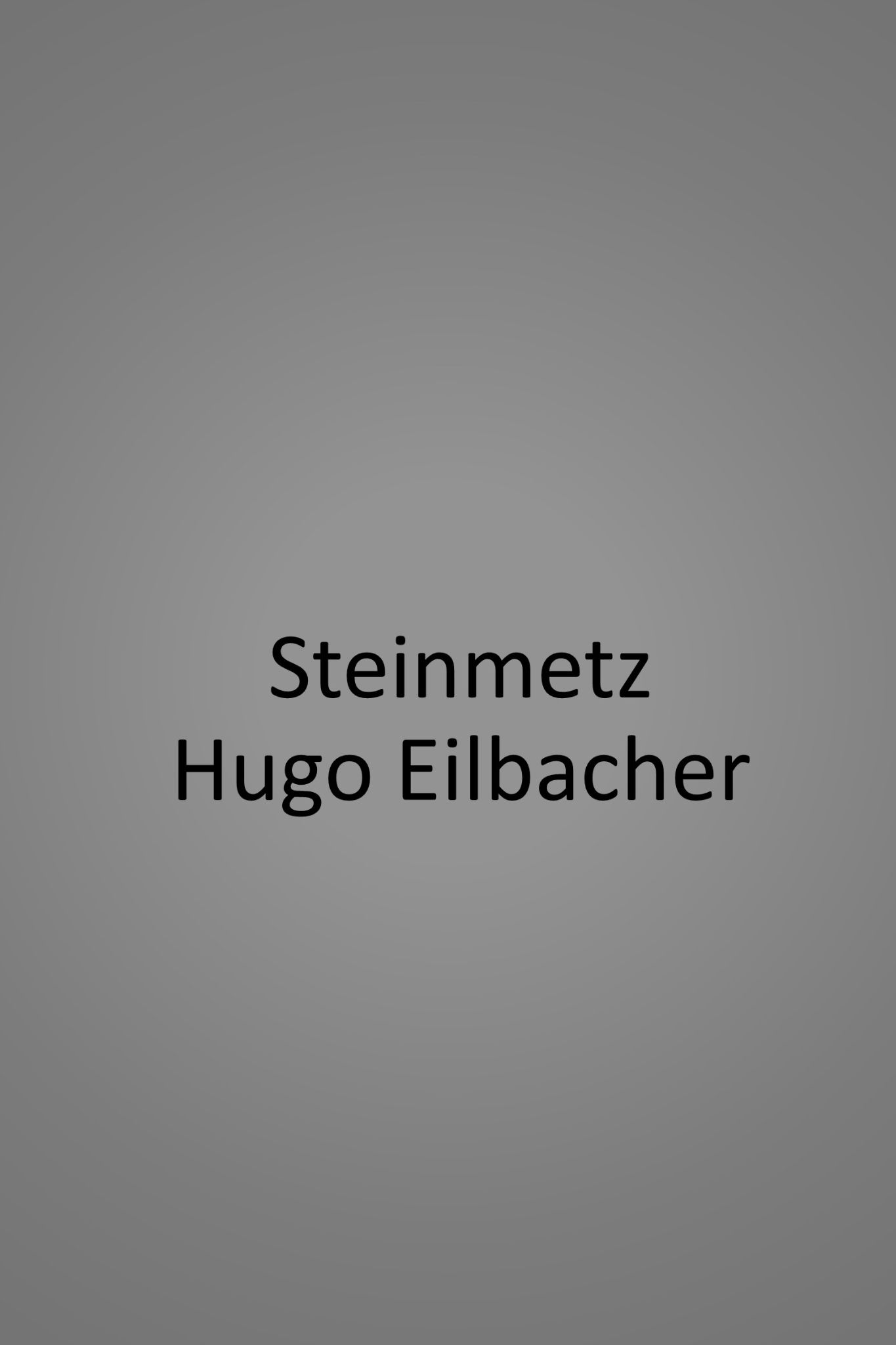 EH 1800 Steinmetz Hugo Eilbacher