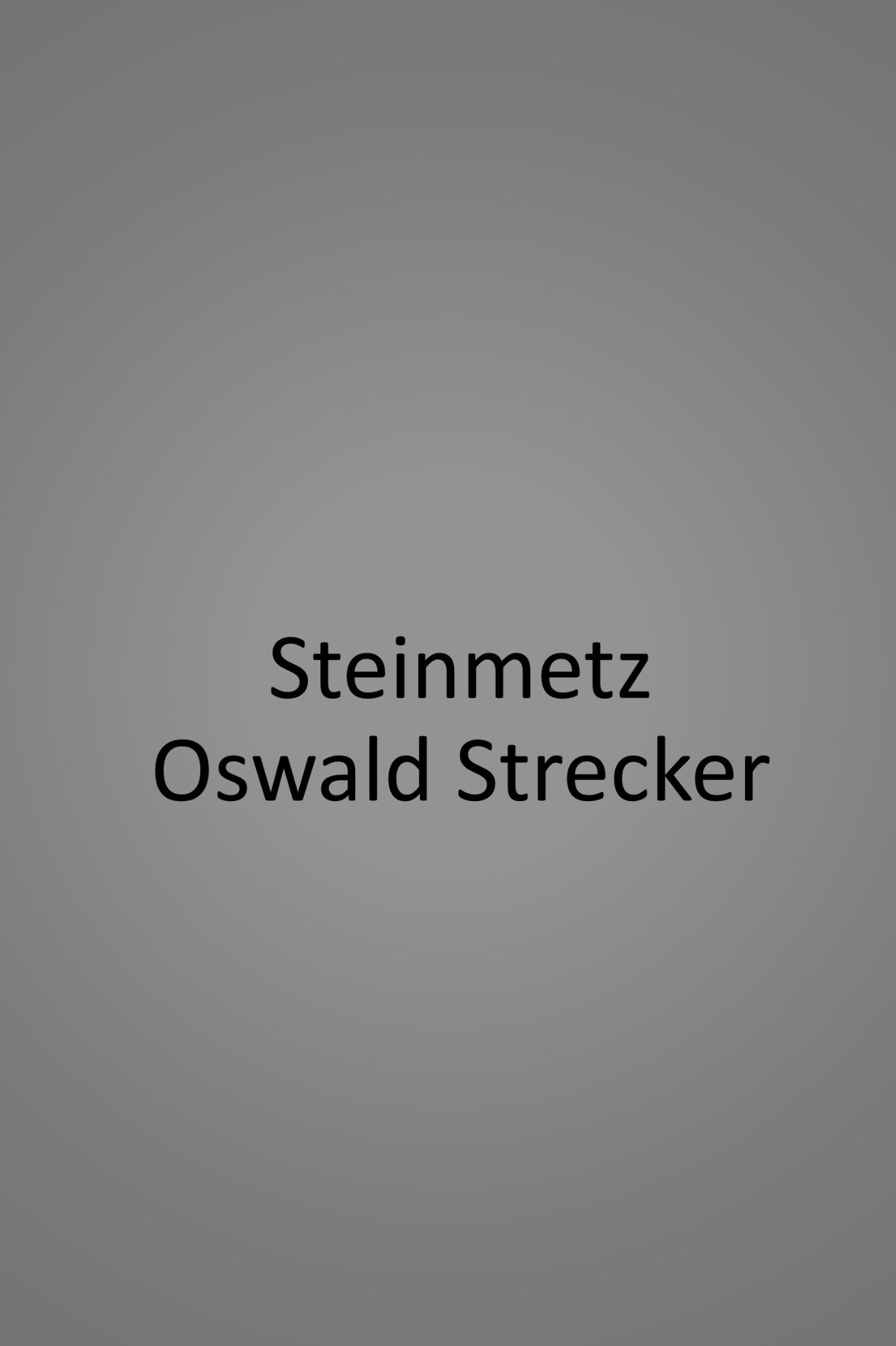 SO 1800 Steinmetz Oswald Strecker