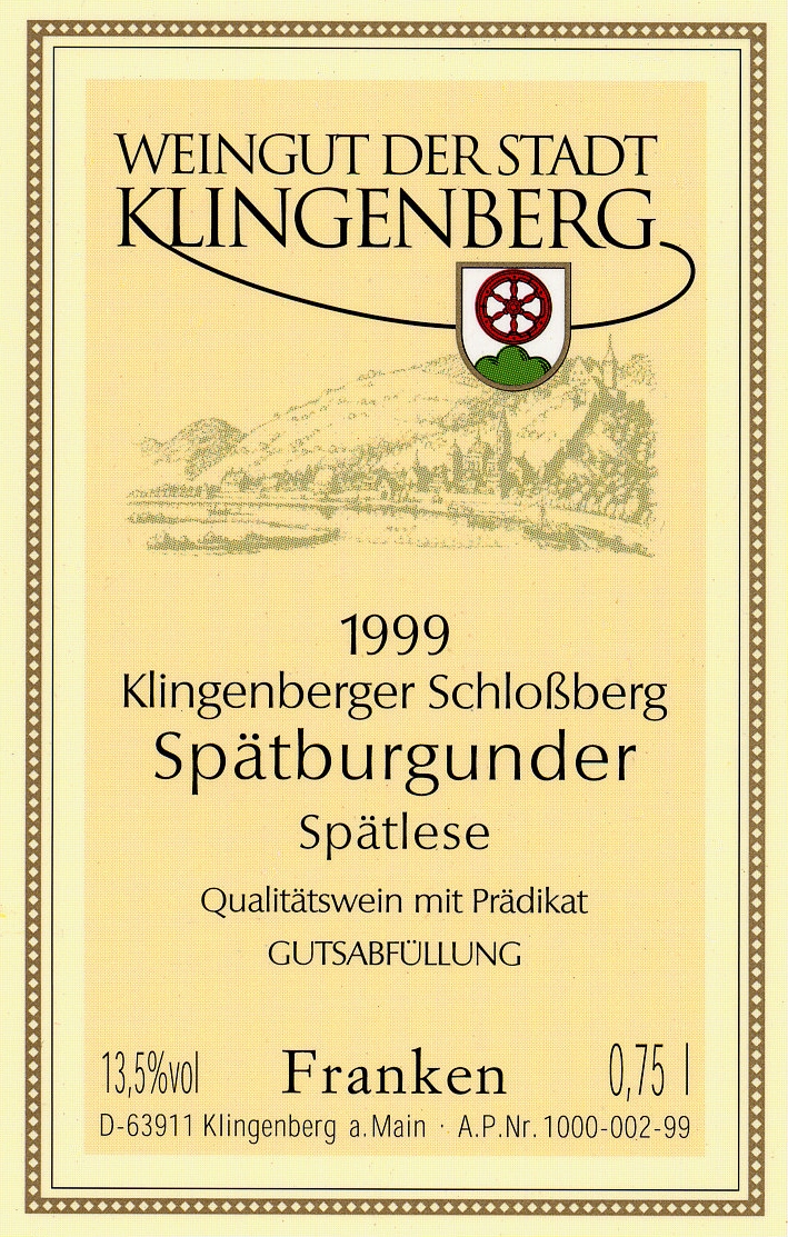 Weinetikett ab dem Jahr 2000