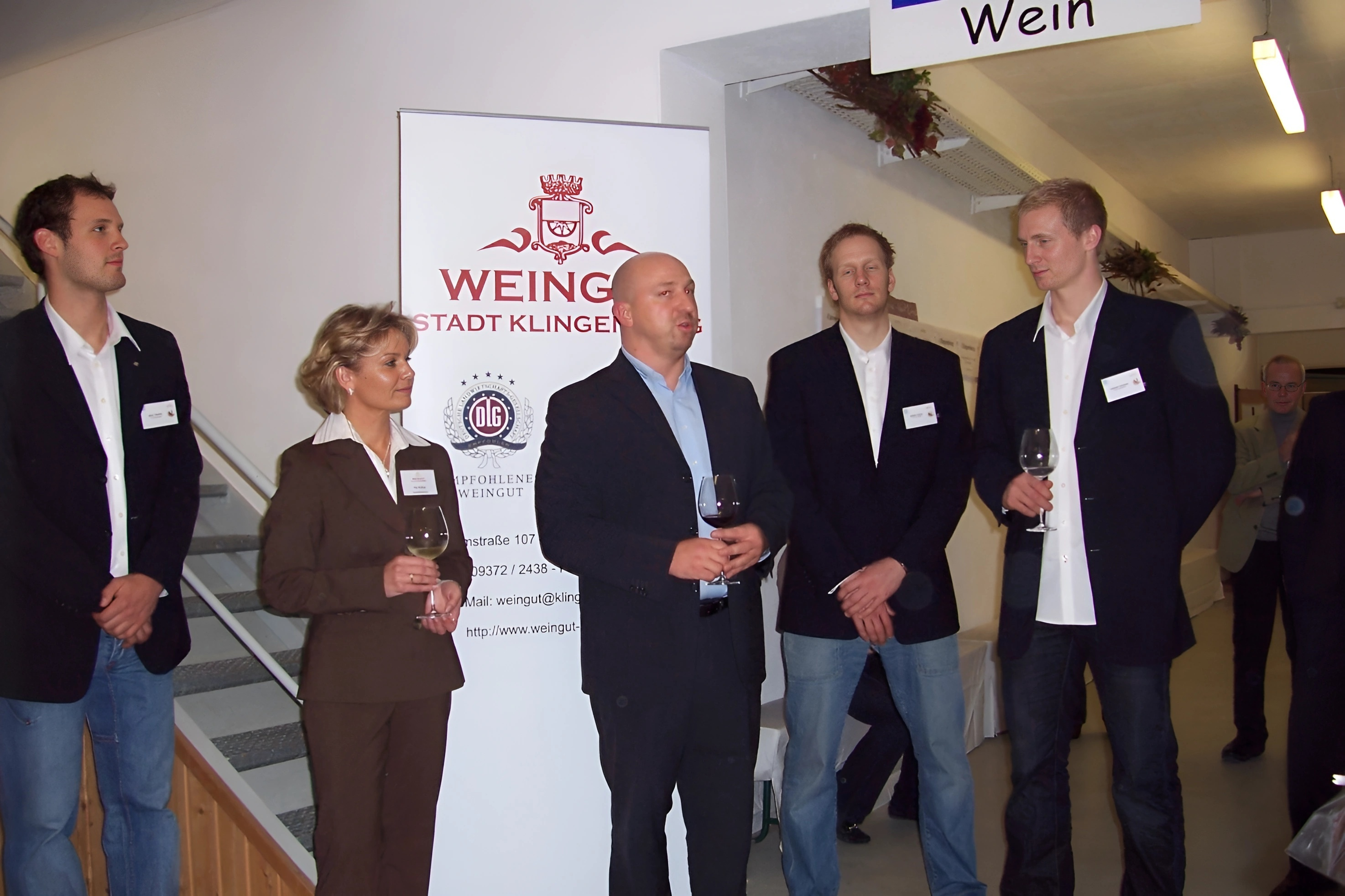 Bei der Weinpräsentation 2008