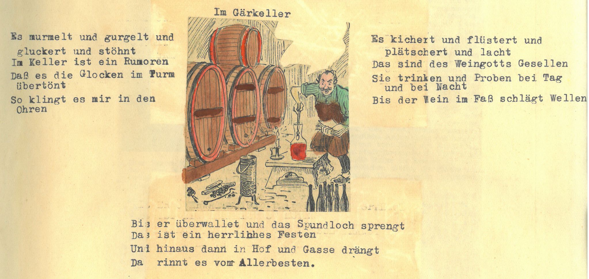 Gedicht 1951 "Gärkeller"