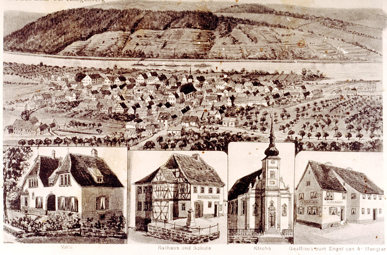 Mehrbildansichtskarte um 1900