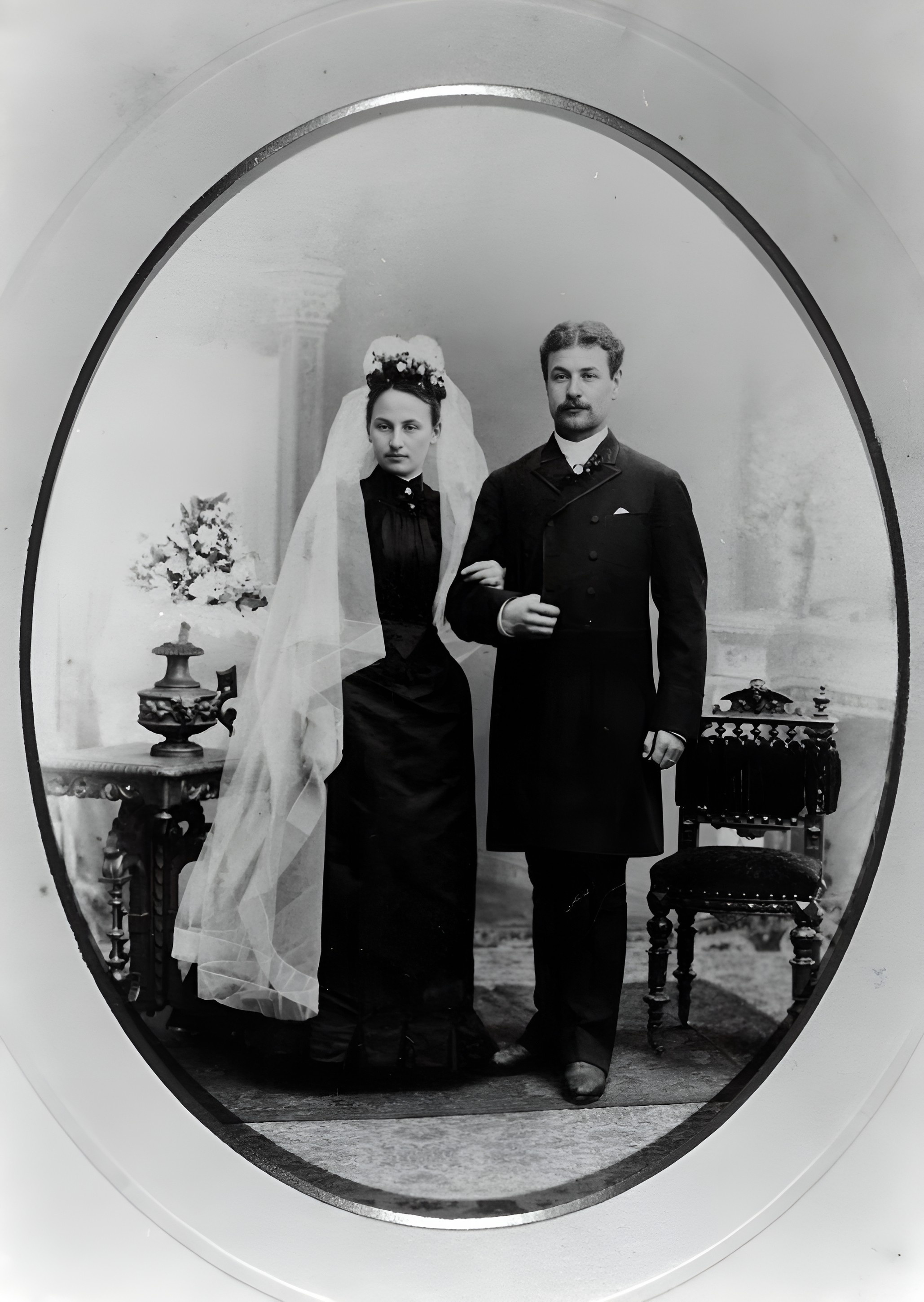 Lehrer Matthäus Voit mit Maria Voit, geb. Vogel