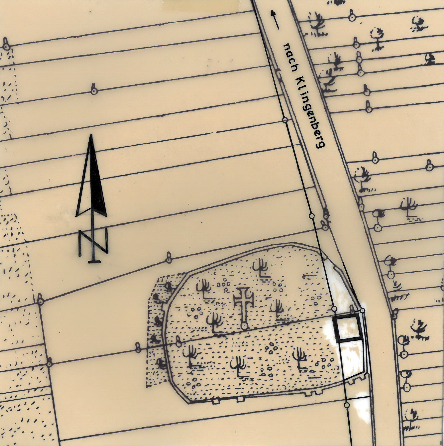Katasterauszug aus den 1950er Jahren