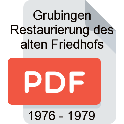 Z Grubingen Restaurierung des alten Friedhofs 1976 1979
