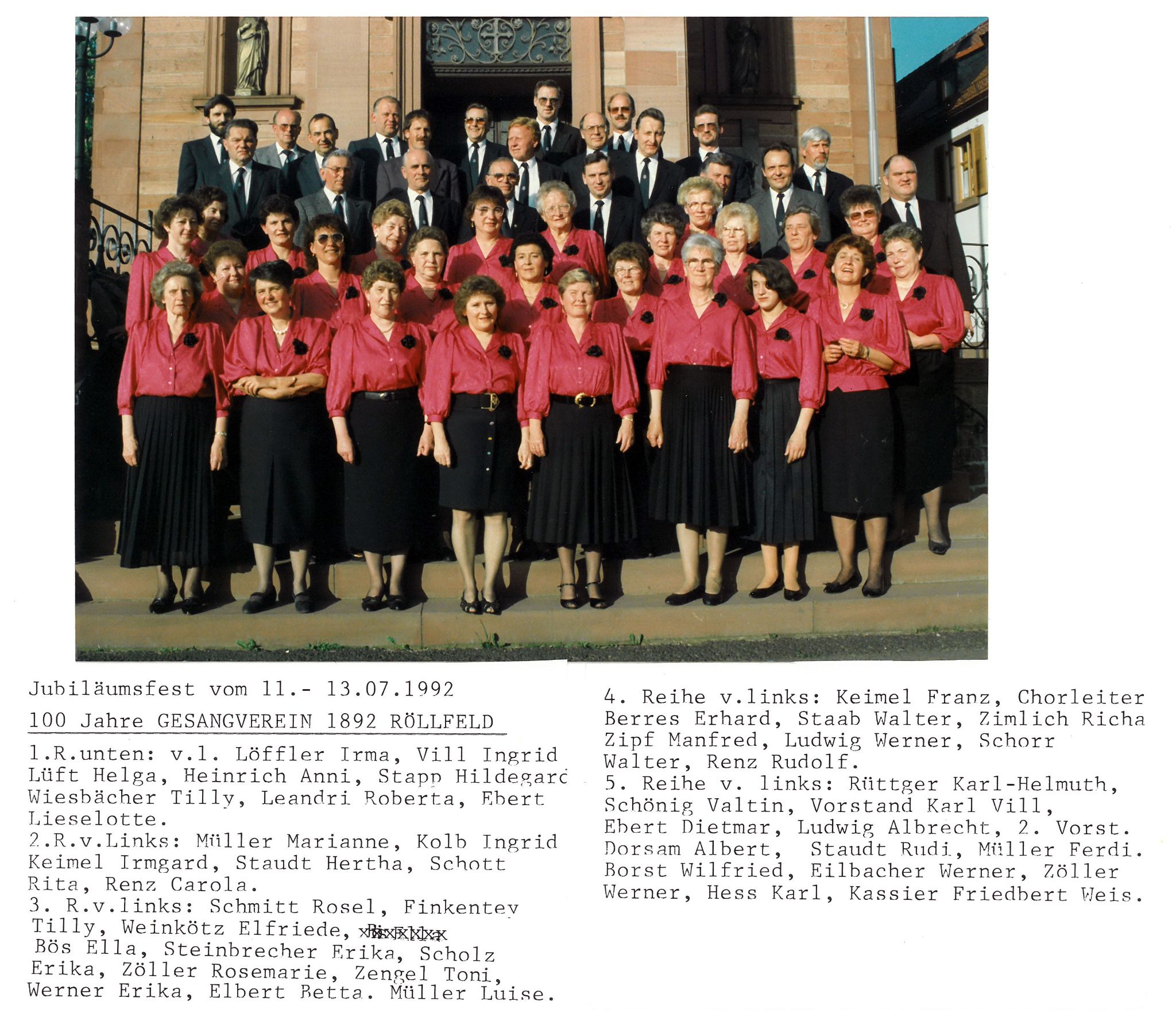 Jubiläumsfest 100 Jahre Gesangverein Röllfeld