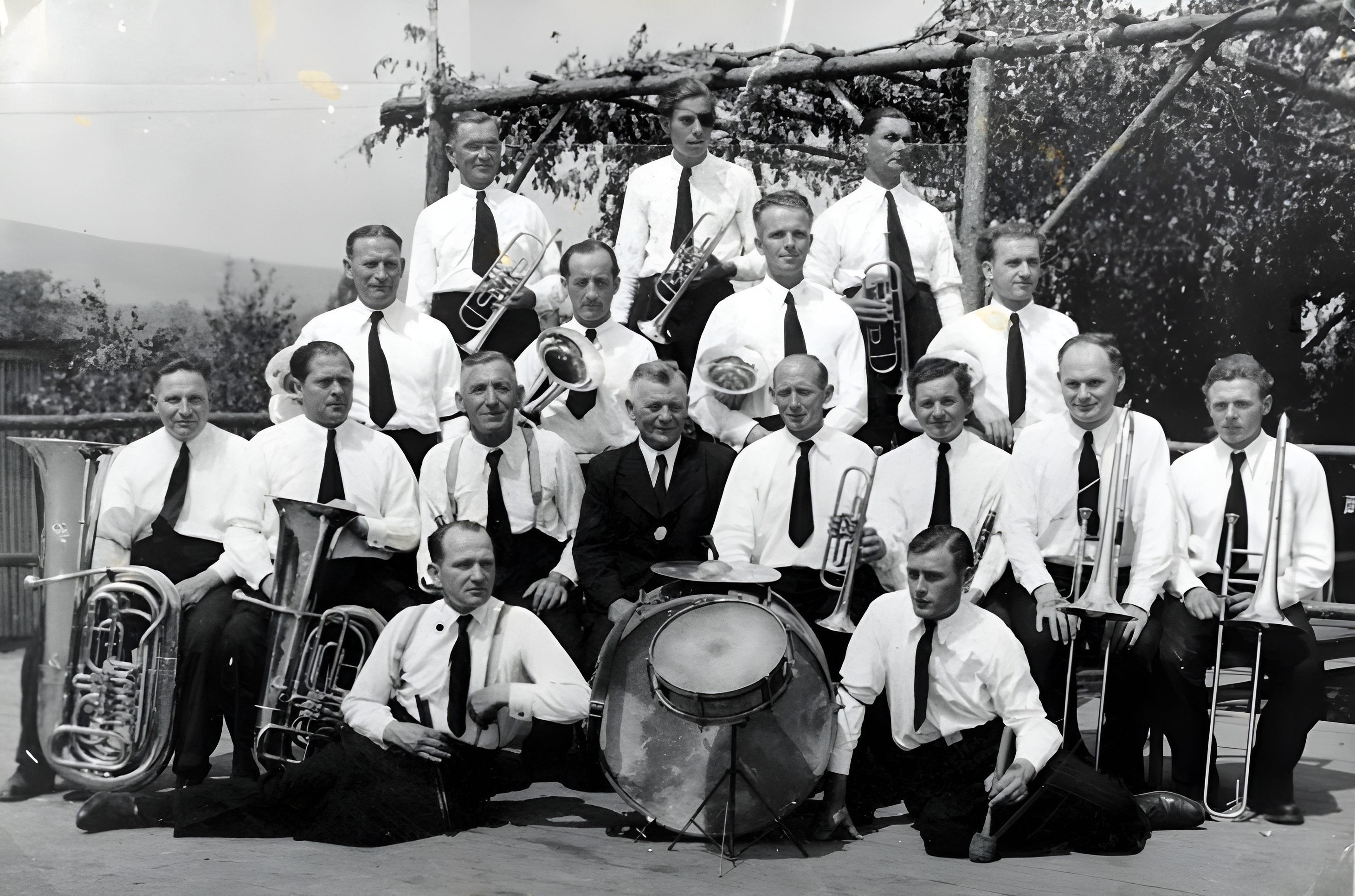 Gruppenfoto anl. Musikerfest im Mai 1951