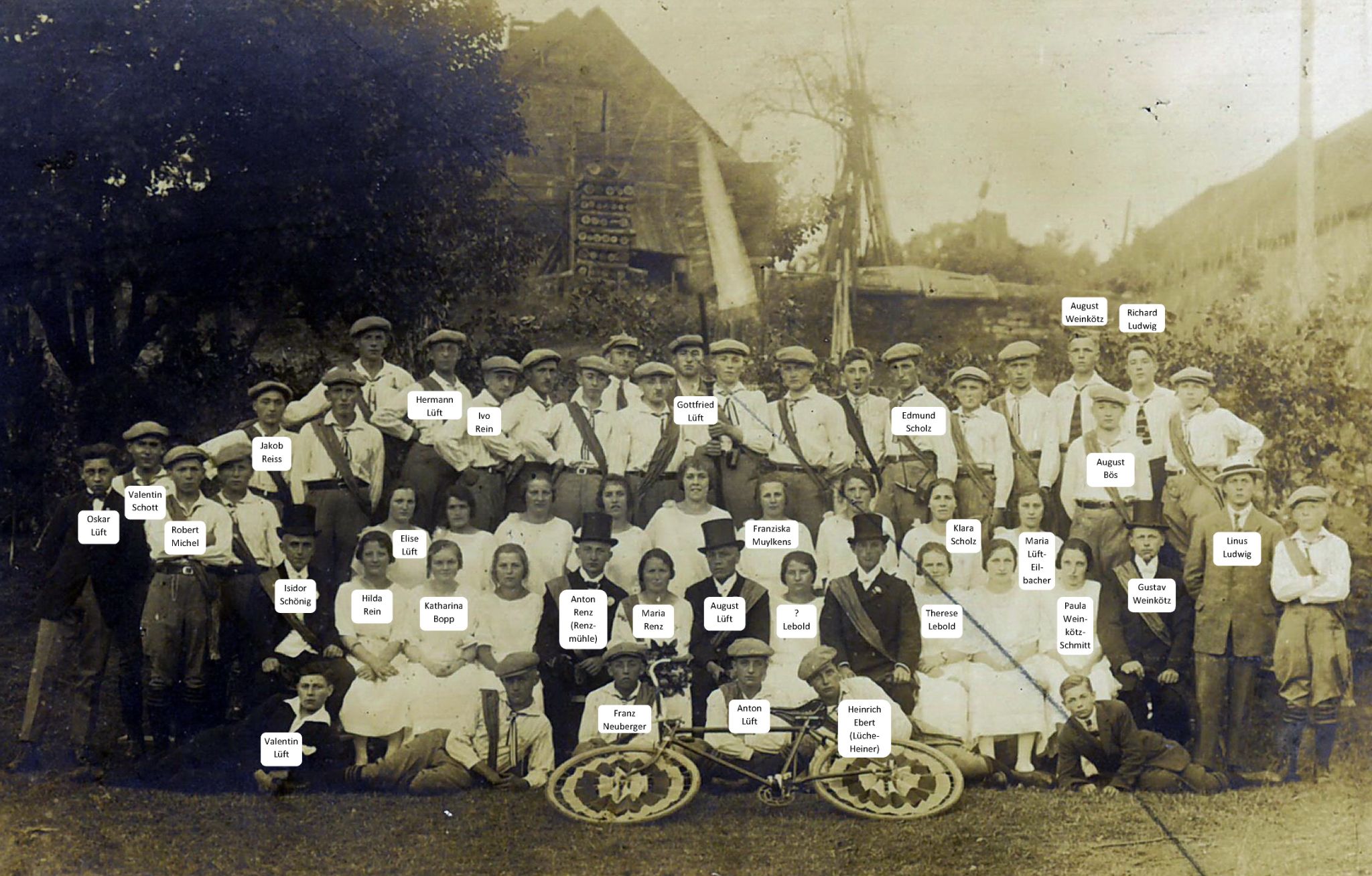 Kunstradfahrverein Röllfeld beschriftet