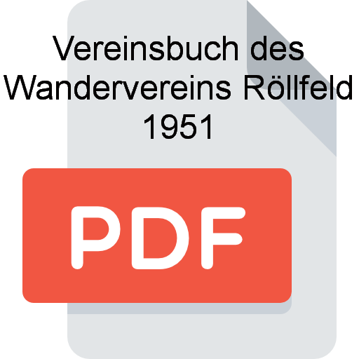 Z Vereinsbuch des Wandervereins Roellfeld 1951