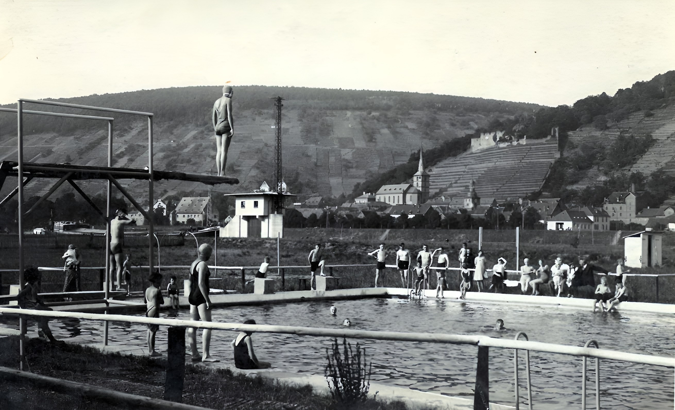 Freibadbetrieb um 1940