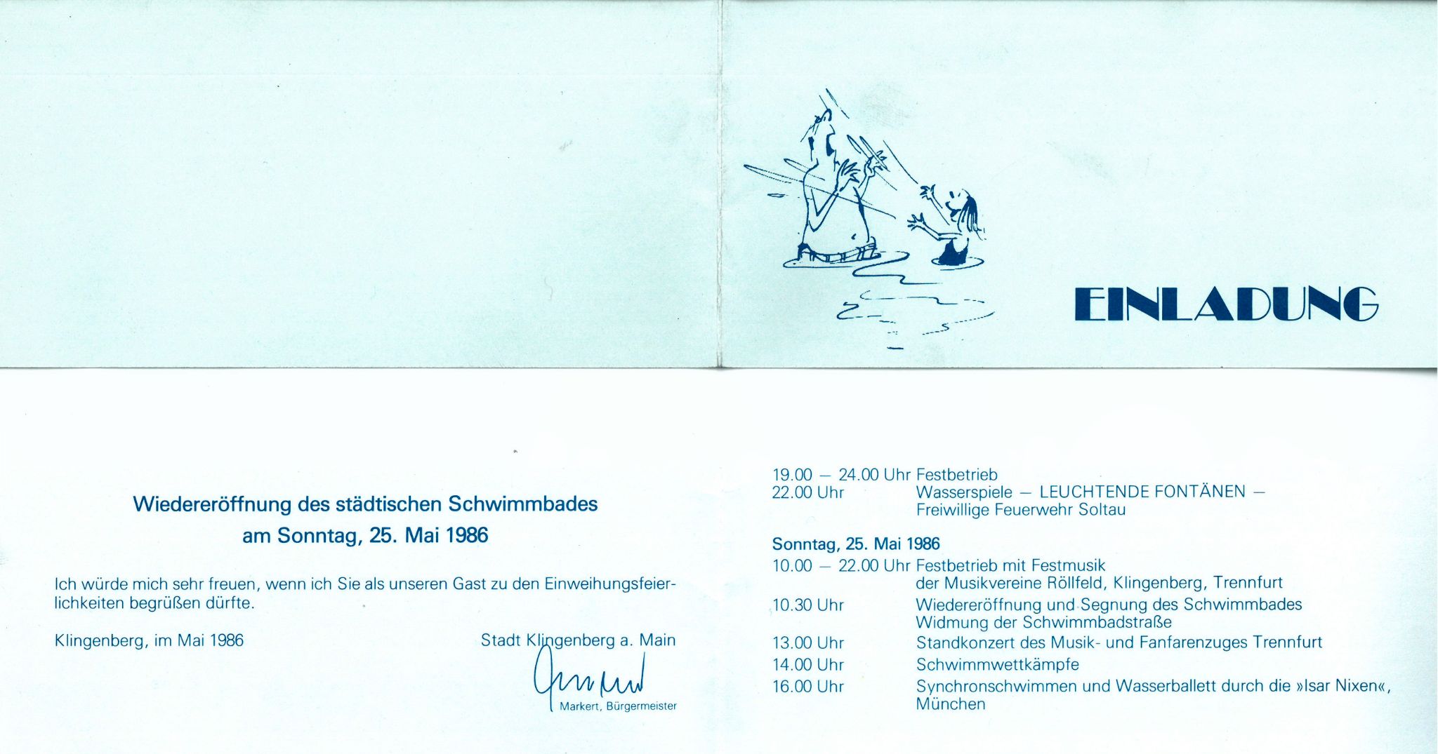 Die Einladung zur Eröffnung