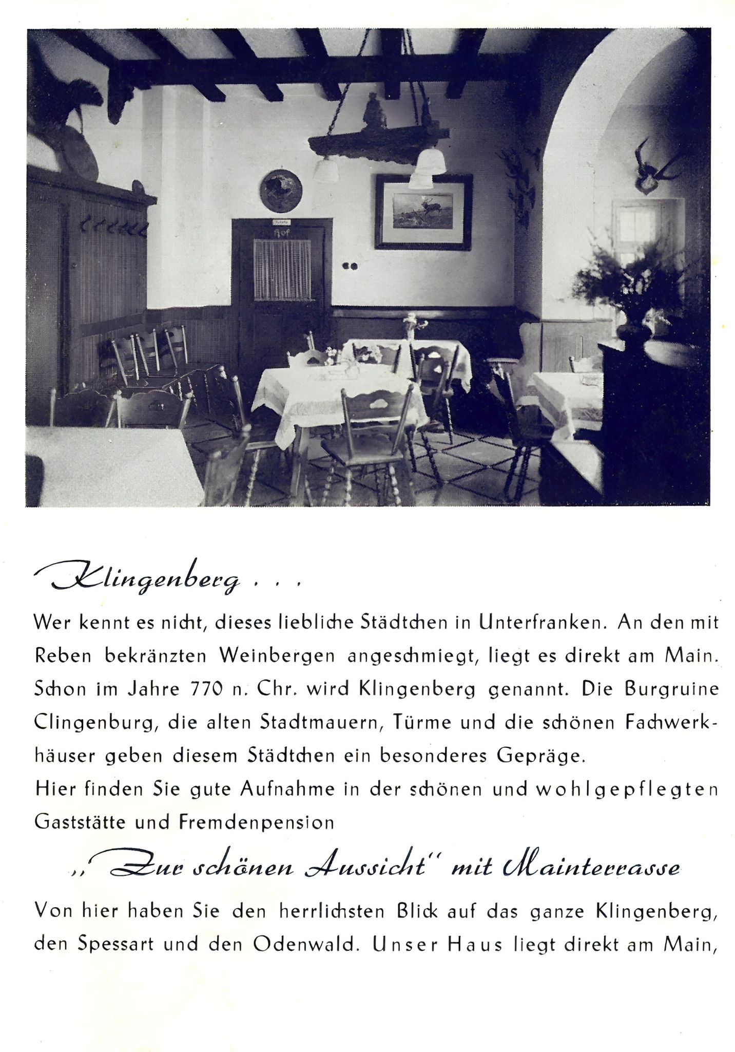 Leporello "Zur Schönen Aussicht" um 1950