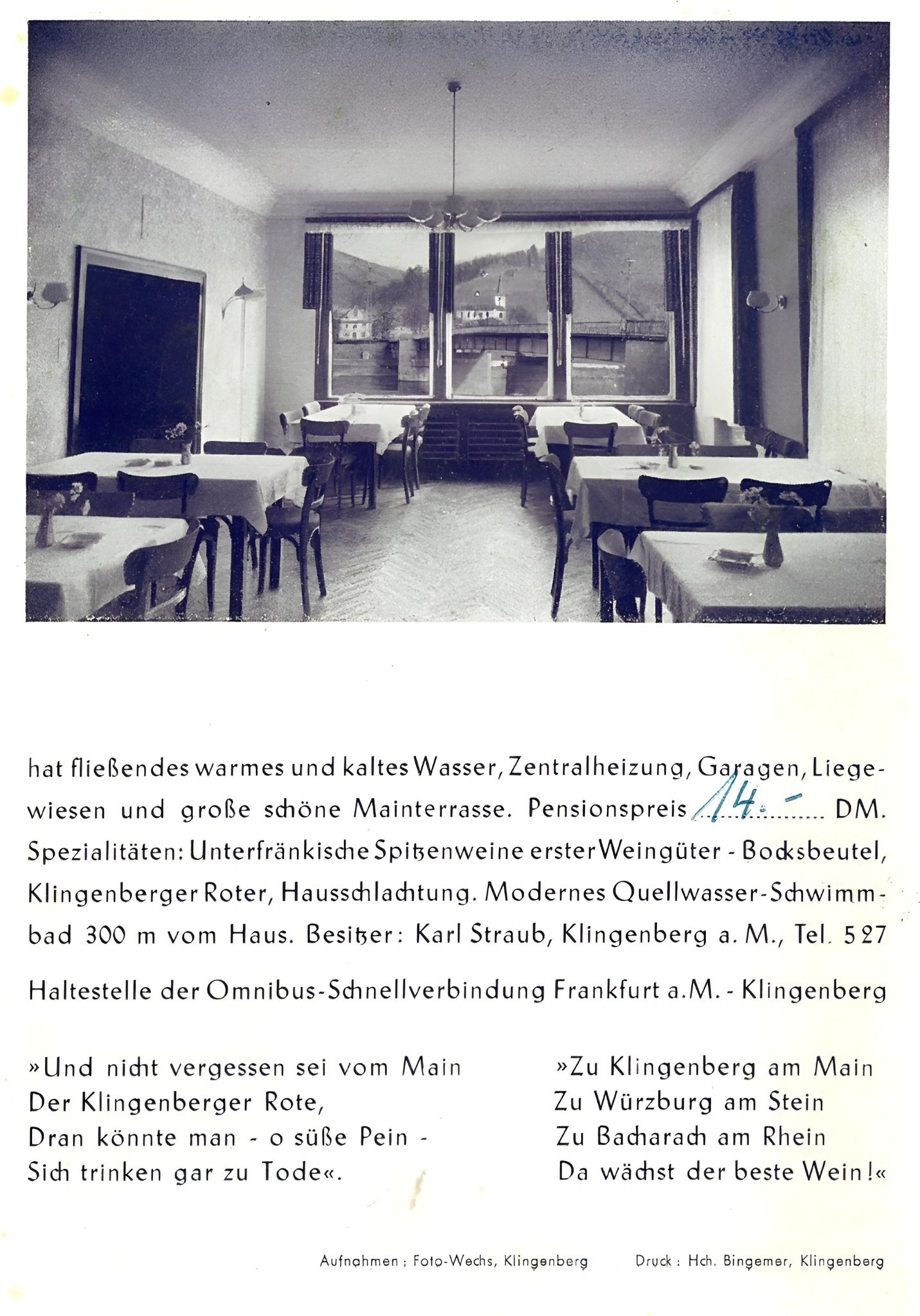 Leporello "Zur Schönen Aussicht" um 1950
