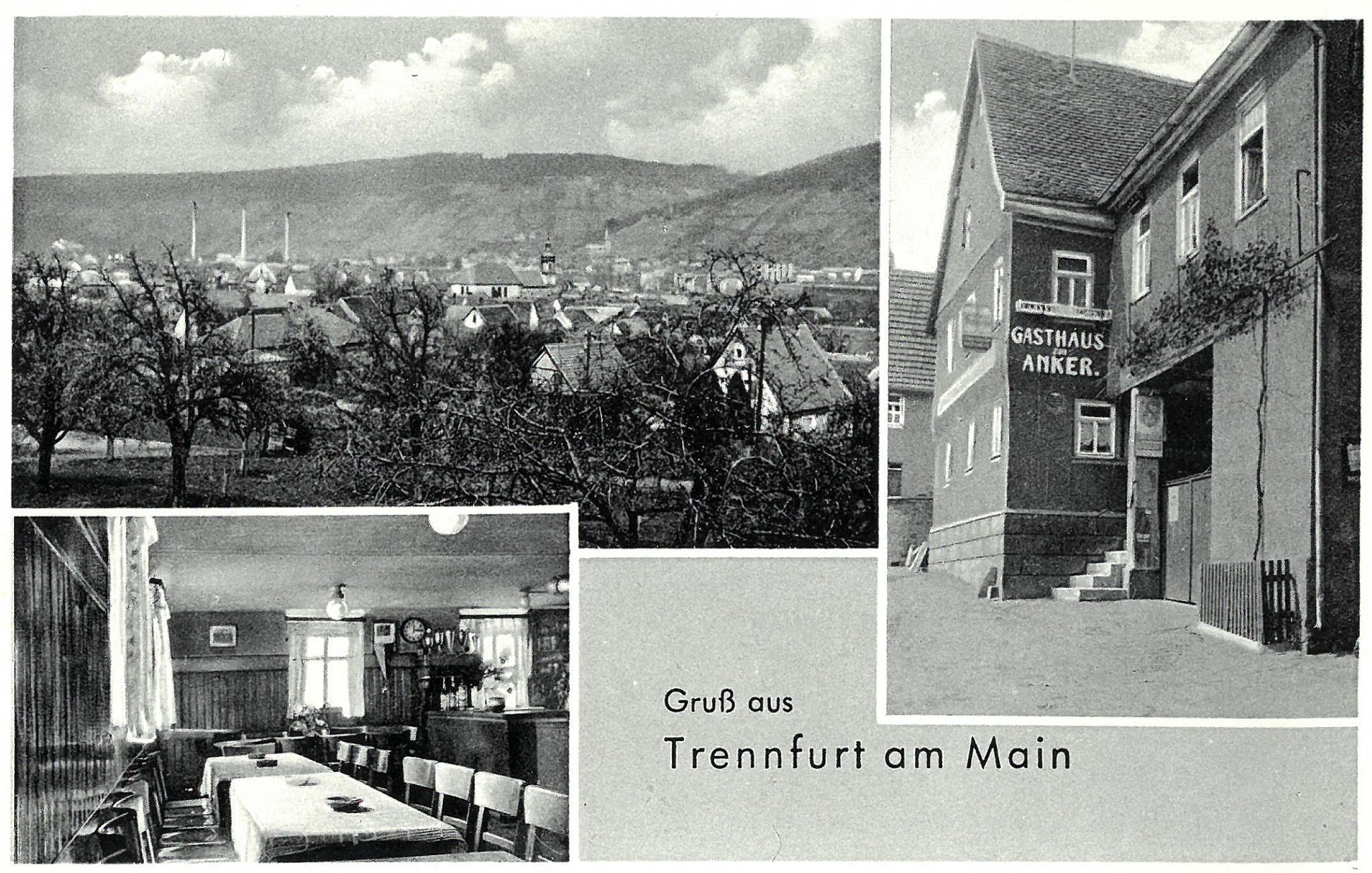 Ansichtskarte mit Gasthaus zum Anker