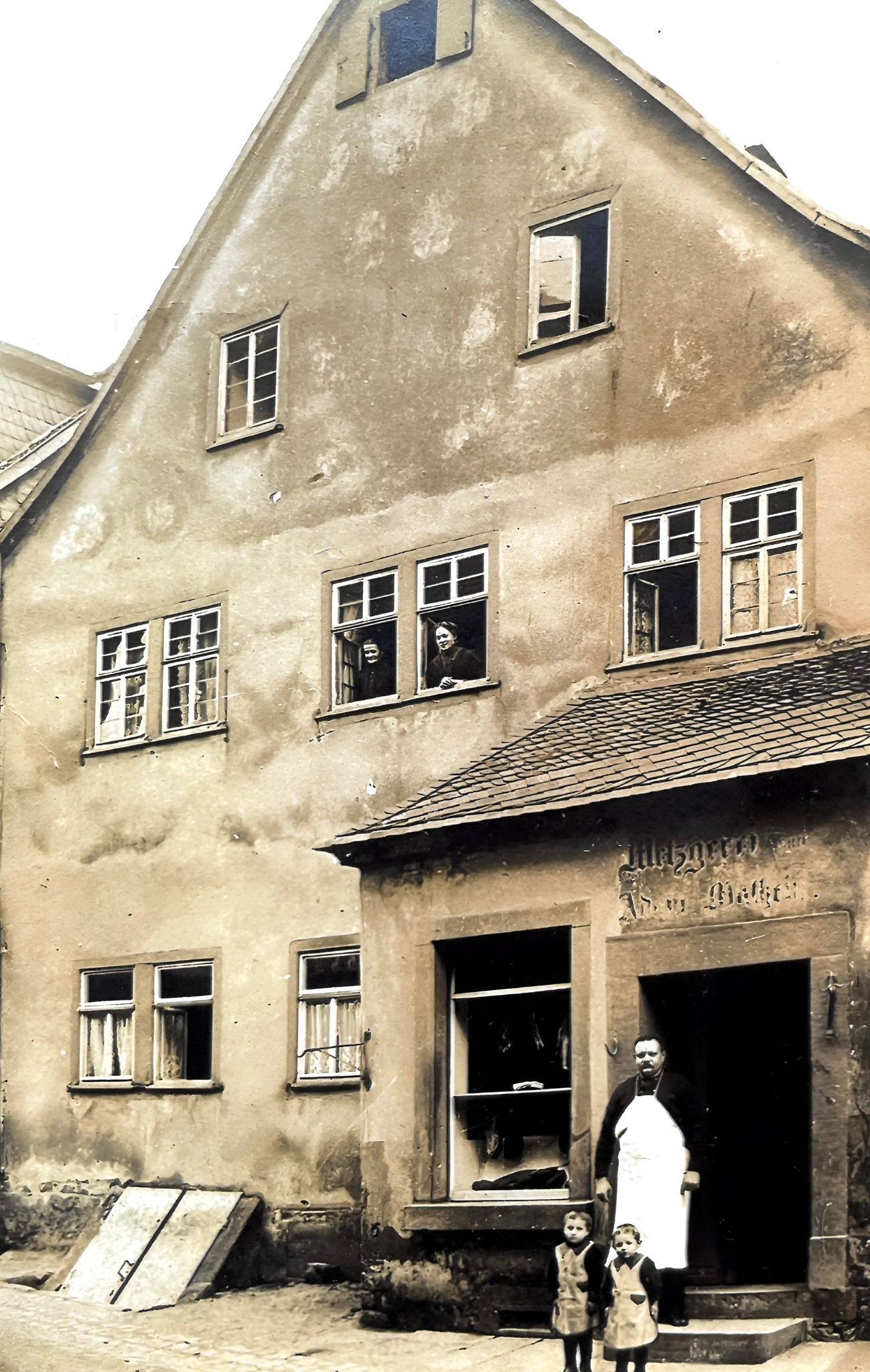 Die ehem. Metzgerei Mathein (früher Haus-Nr. 28) um etwa 1890