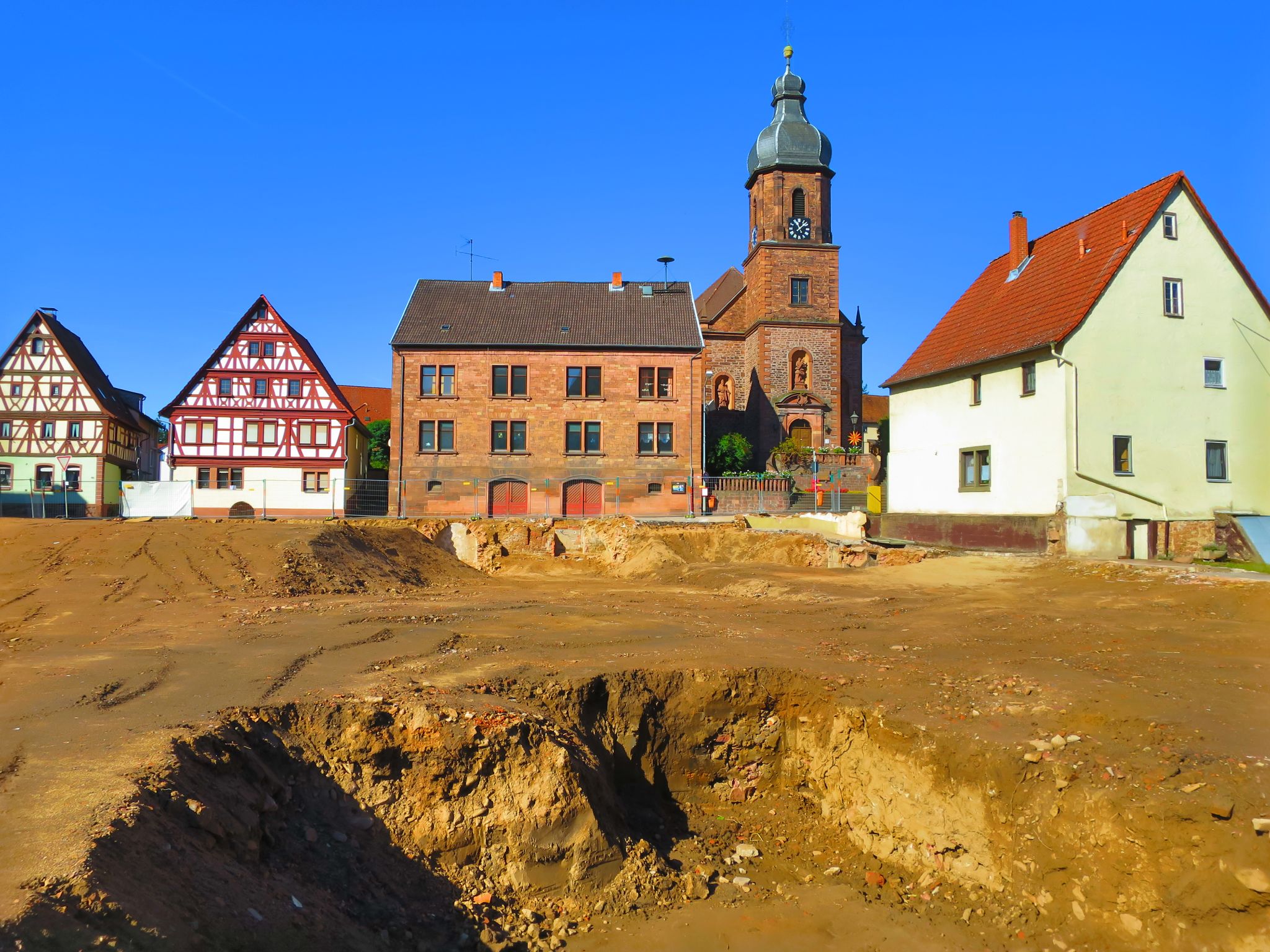 Das Gelände nach dem Abriss der Gebäude