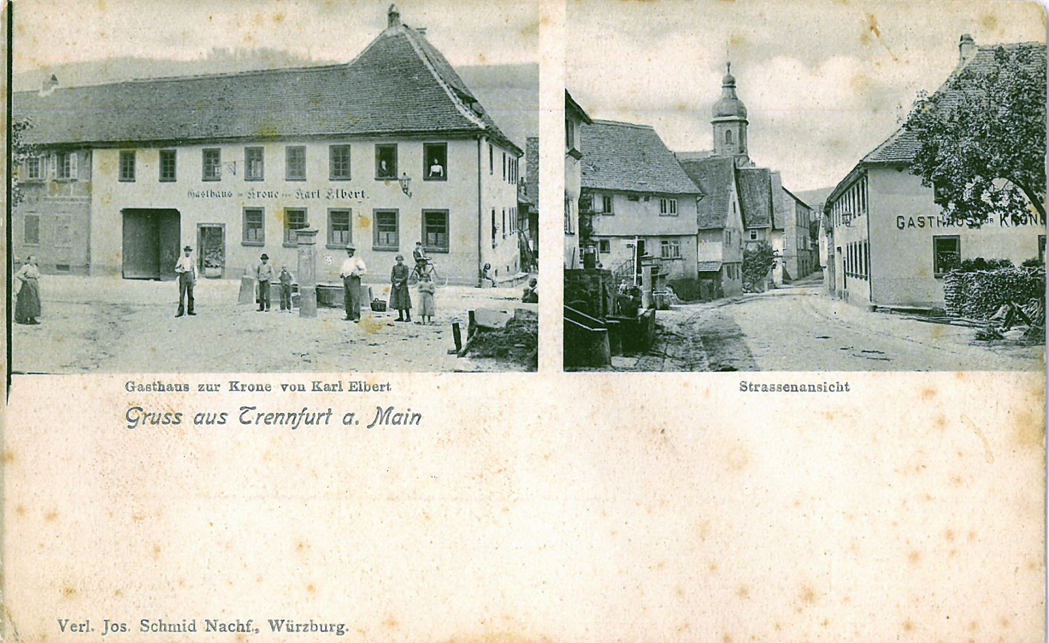 Ansichtskarte Gasthaus zur Krone ca. 1903