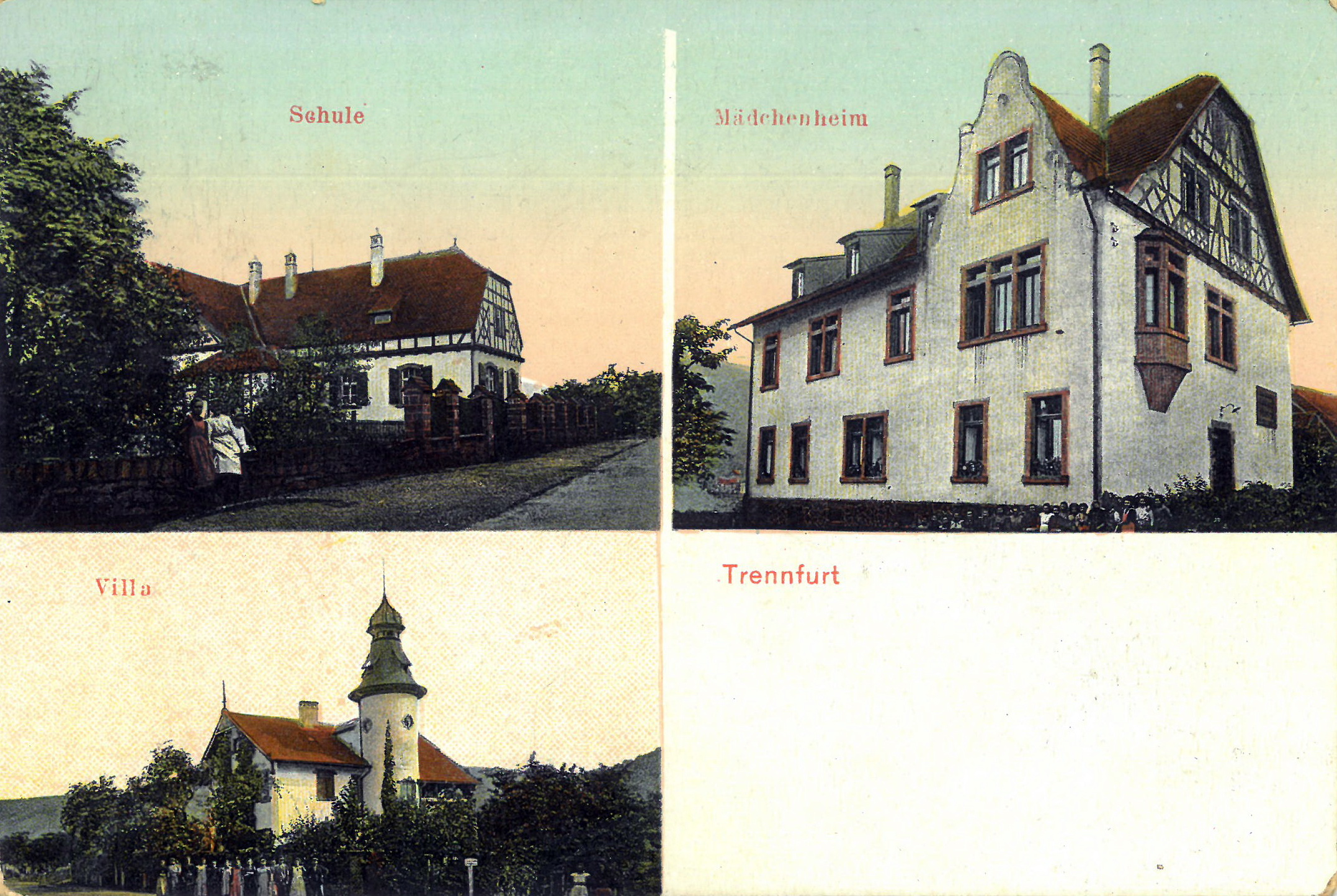 Mehrbildansichtskarte Trennfurt ca. 1920