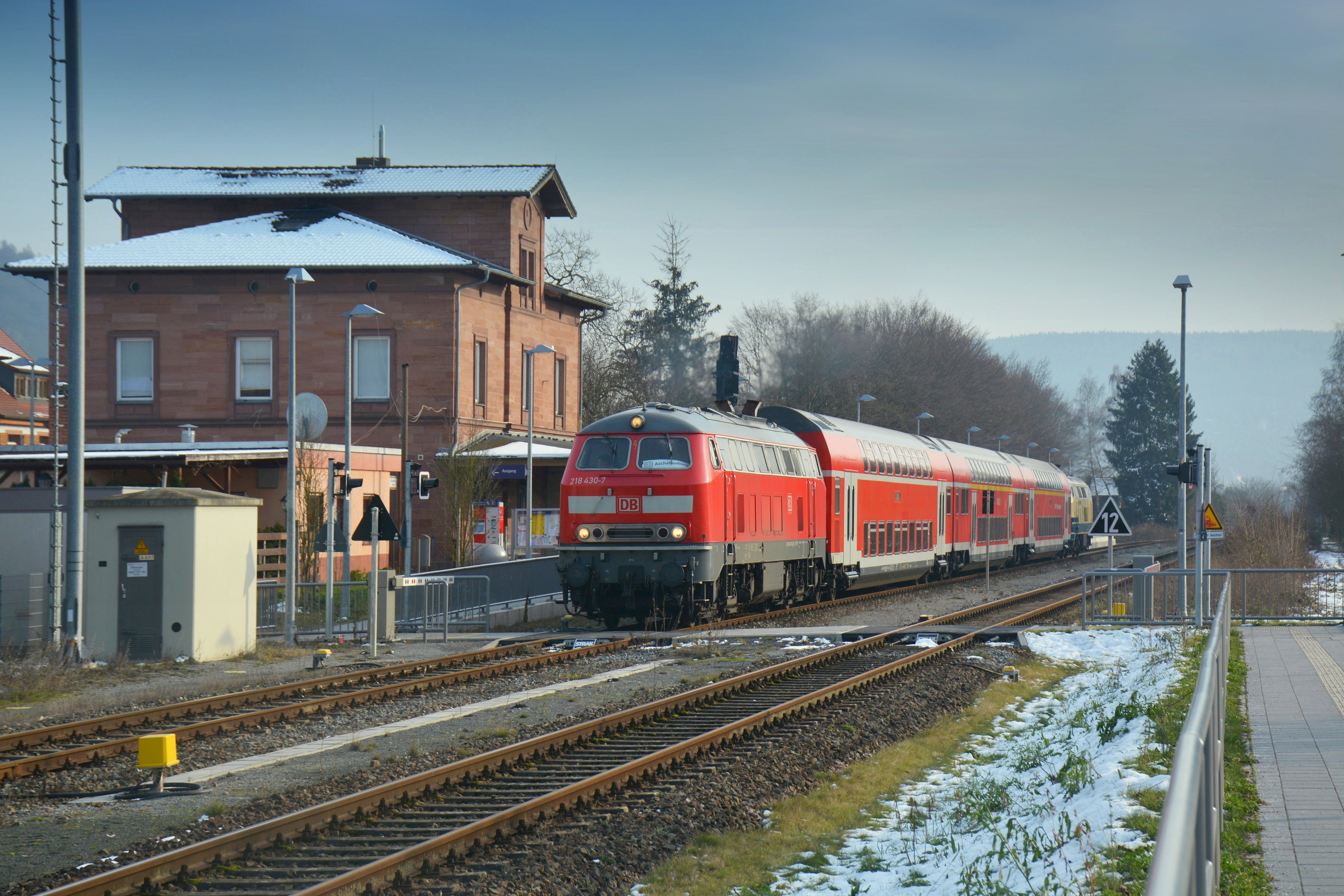 Der Bahnhof Klingenberg am 07.02.2018