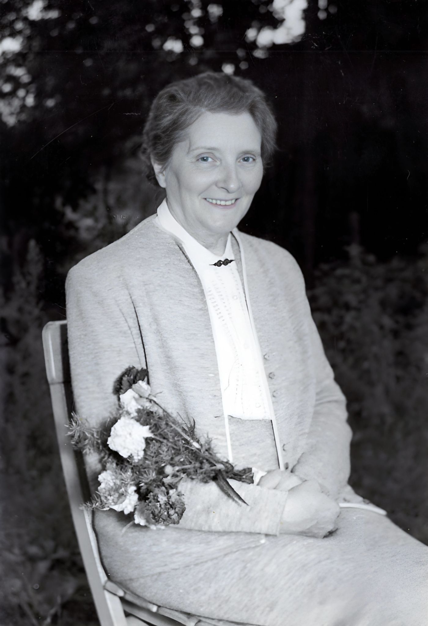 Eva Barthelmes bei ihrer Verabschiedung am 11.09.1955