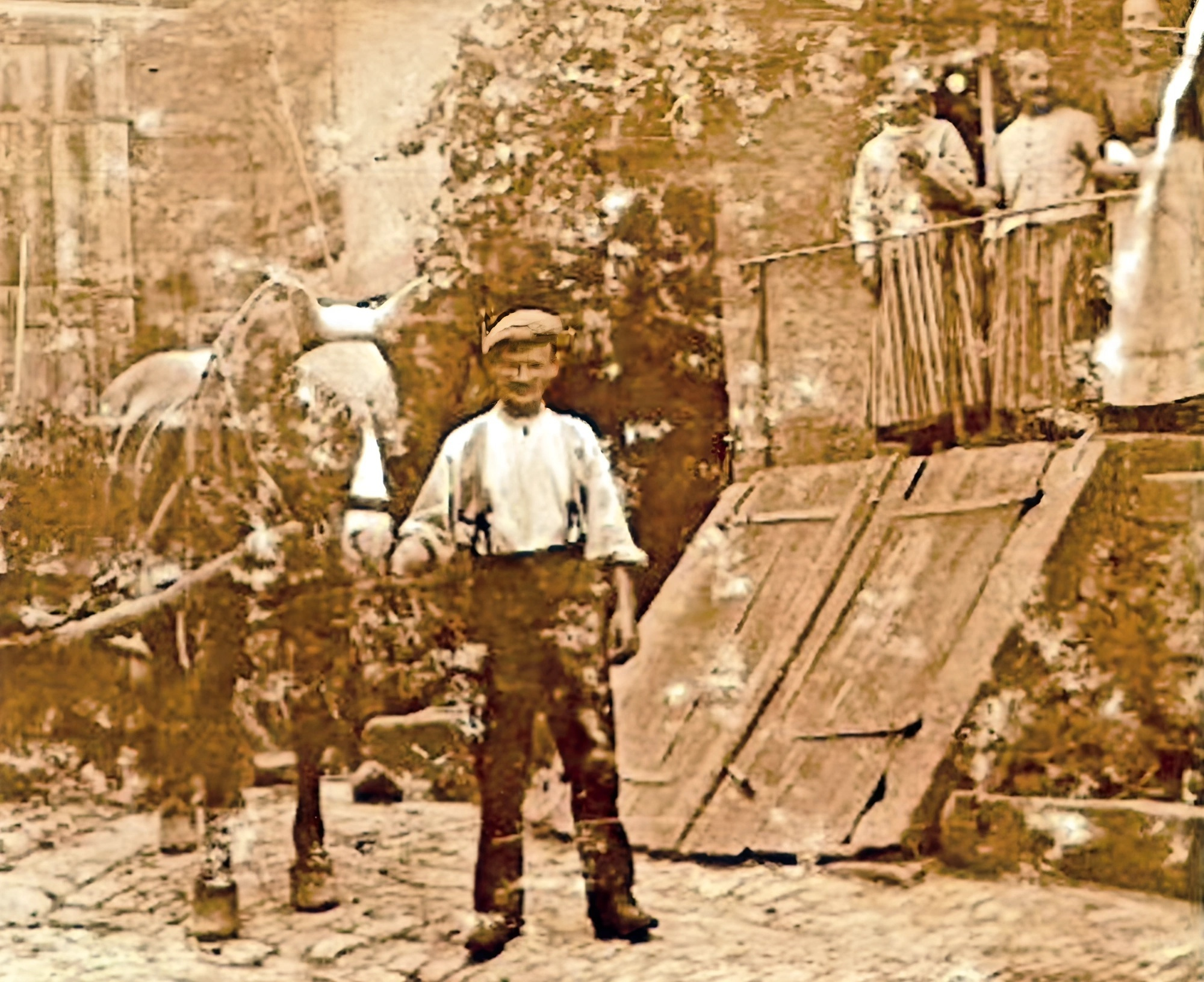 Im Hof der Trennfurter Straße  68 um ca. 1875